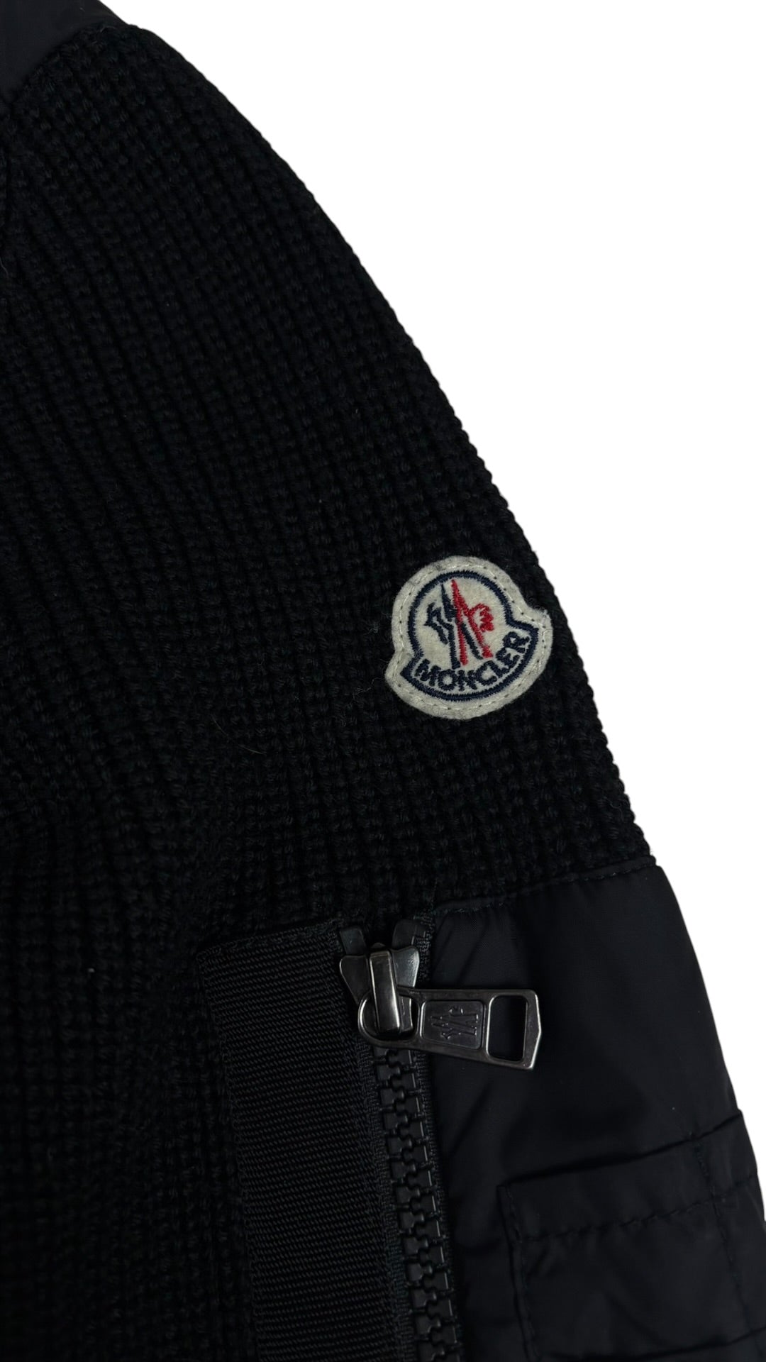Cardigan Moncler noir taille L authentique - vue dos | Authentique NB08