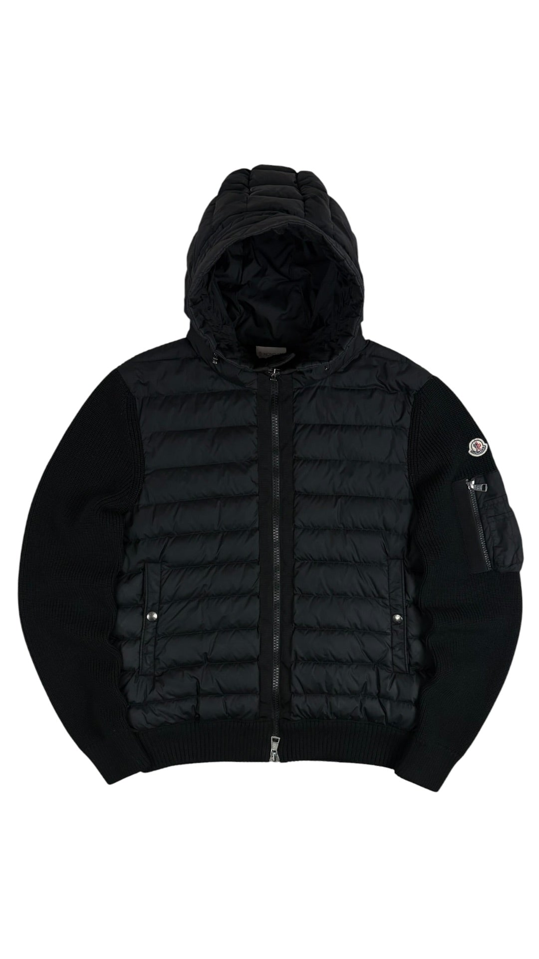 Cardigan Moncler noir taille L authentique - vue face | Authentique NB08