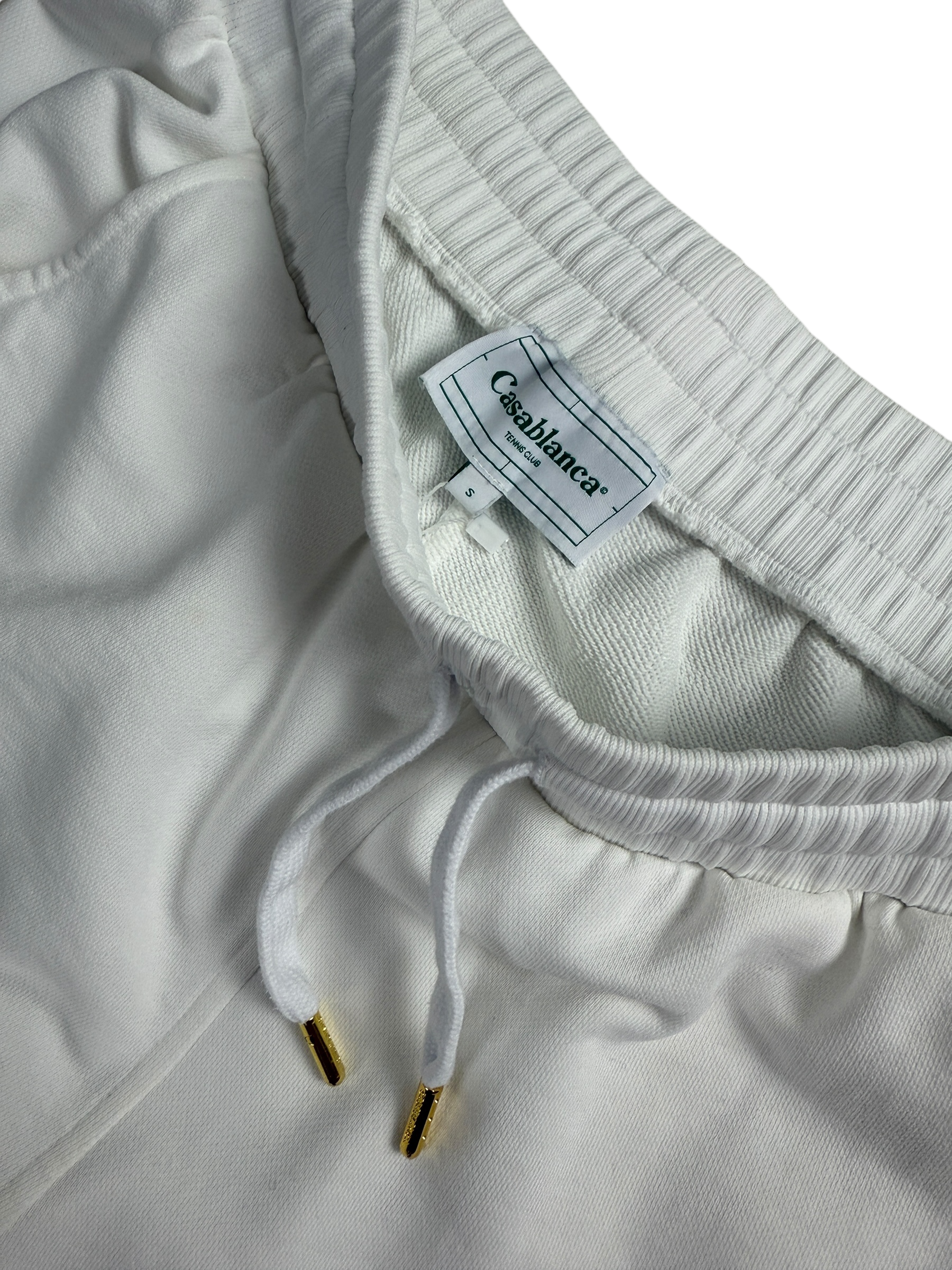 Short Casablanca blanc taille S - Logo et étiquette