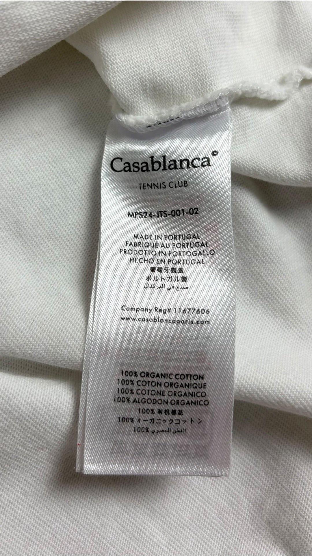 Veste Casablanca blanc taille XL - Logo et étiquette
