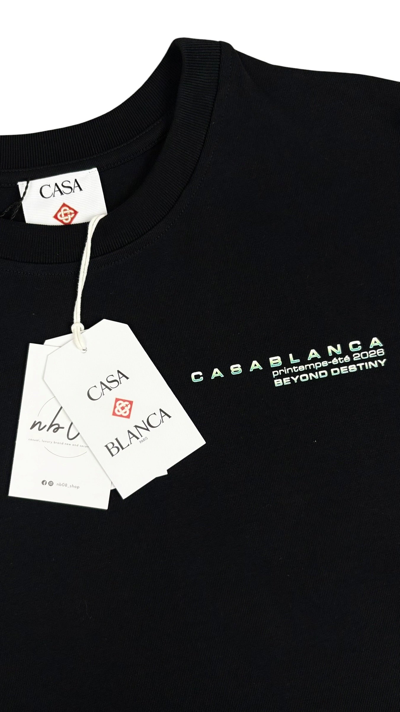 Tee-shirt Casablanca Glitch Orchid noir taille M - vue 3