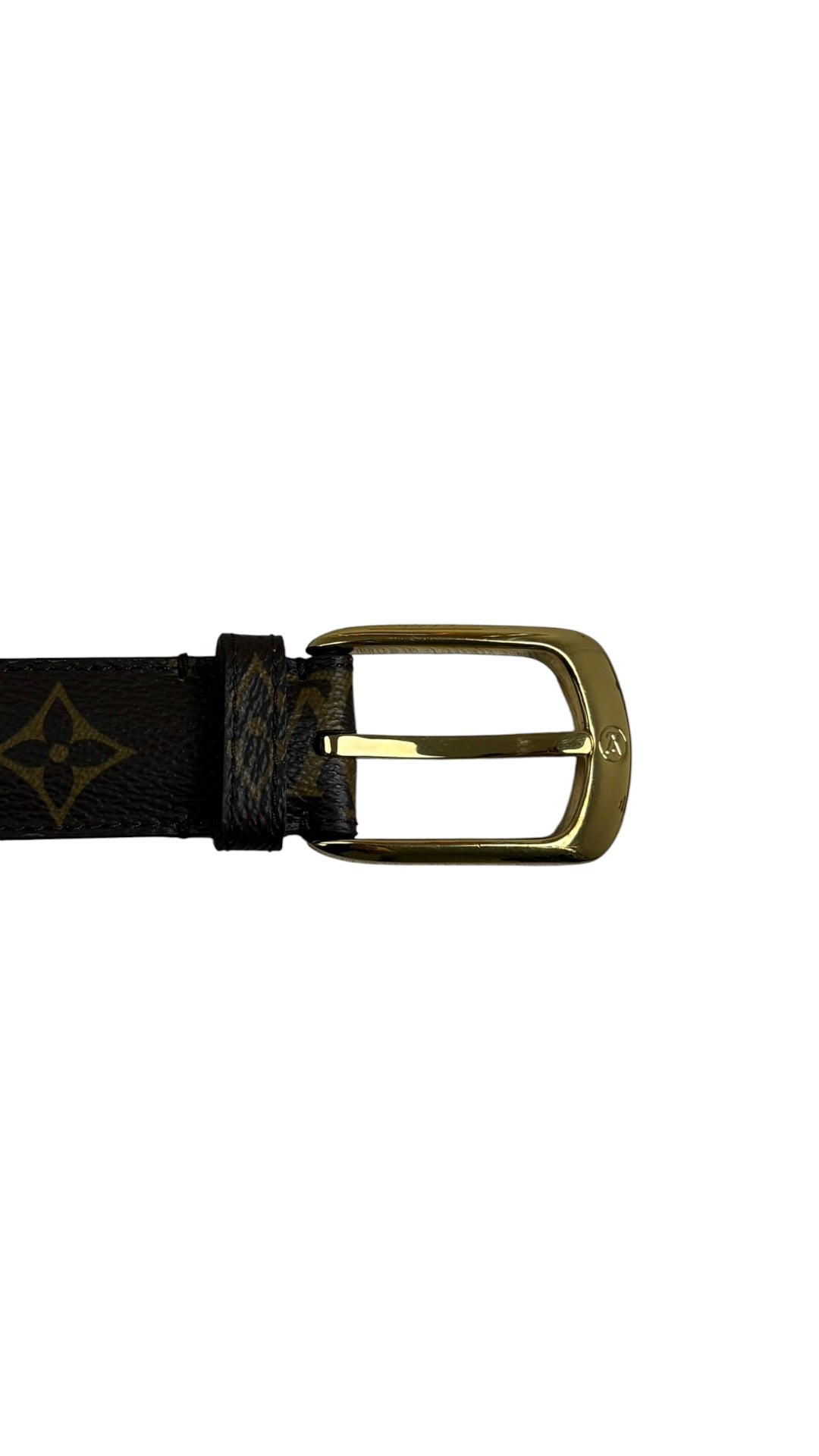 Ceinture Louis Vuitton Toile Monogram marron 100 cm authentique - détail | Authentique NB08