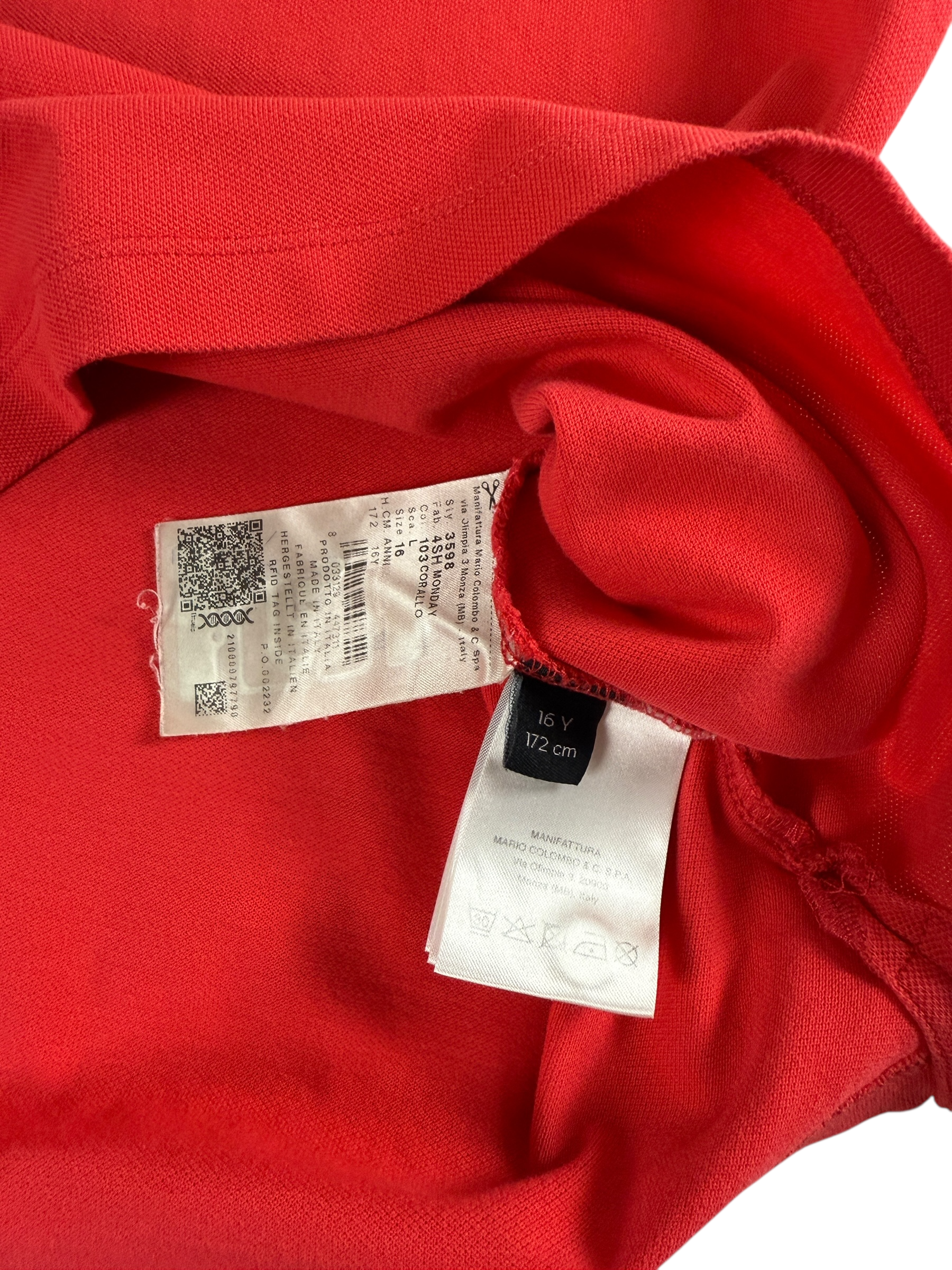Polo Colmar rouge taille XS - Détail