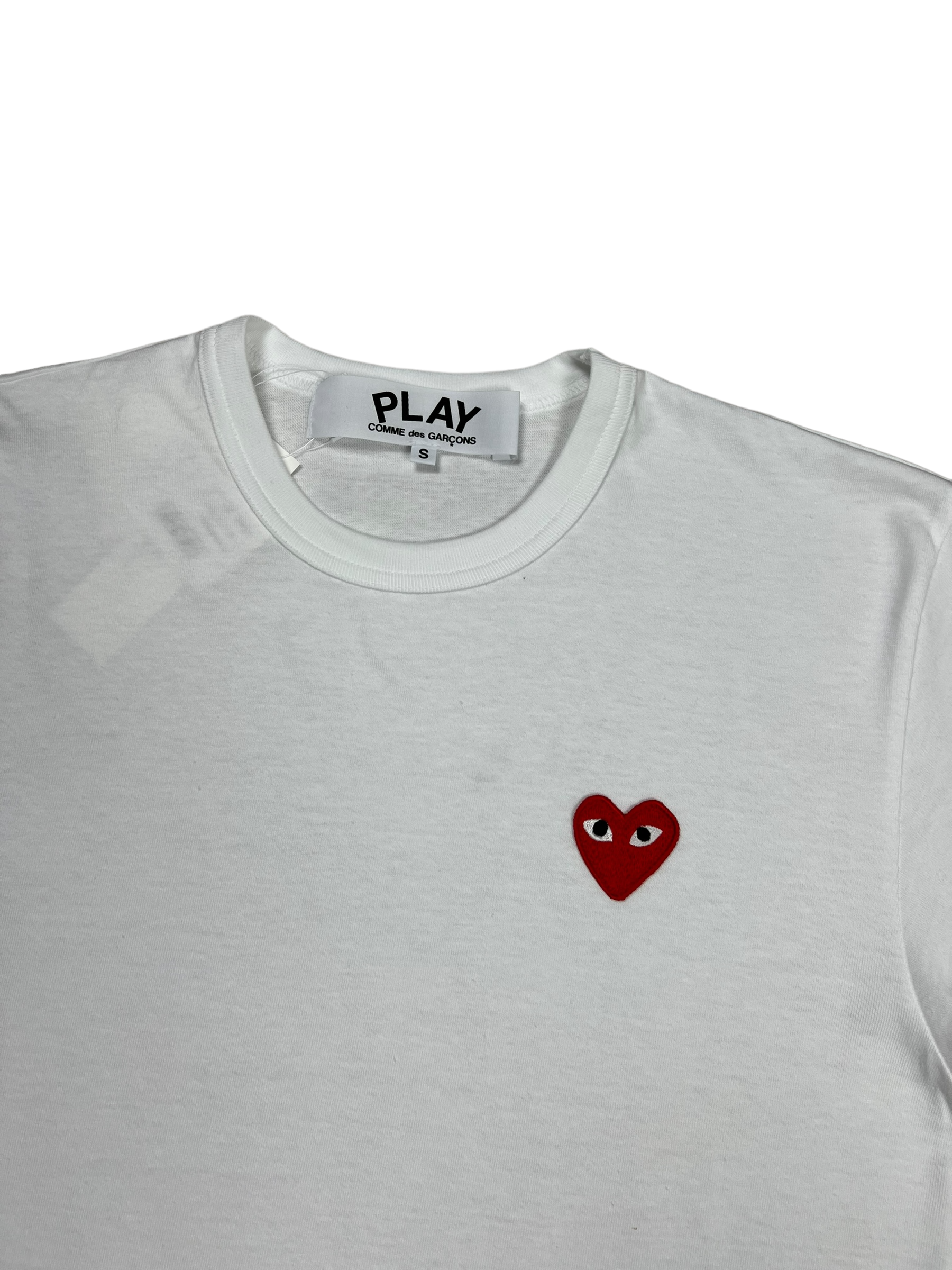 Veste Comme Des Garçons Play blanc taille S - Logo et étiquette