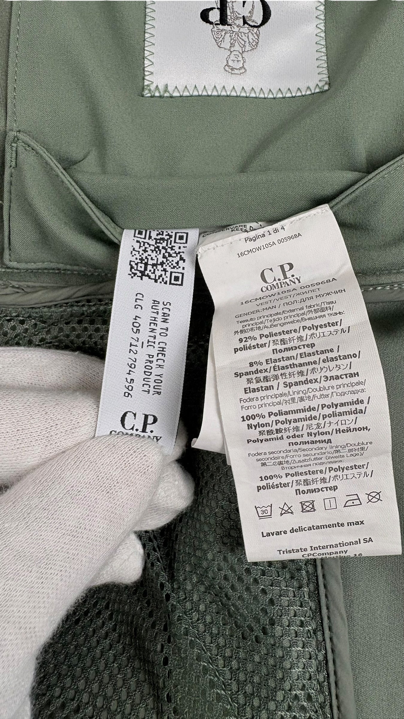 Gilet C.P Company Shell-R kaki taille 44 - vue 5/5