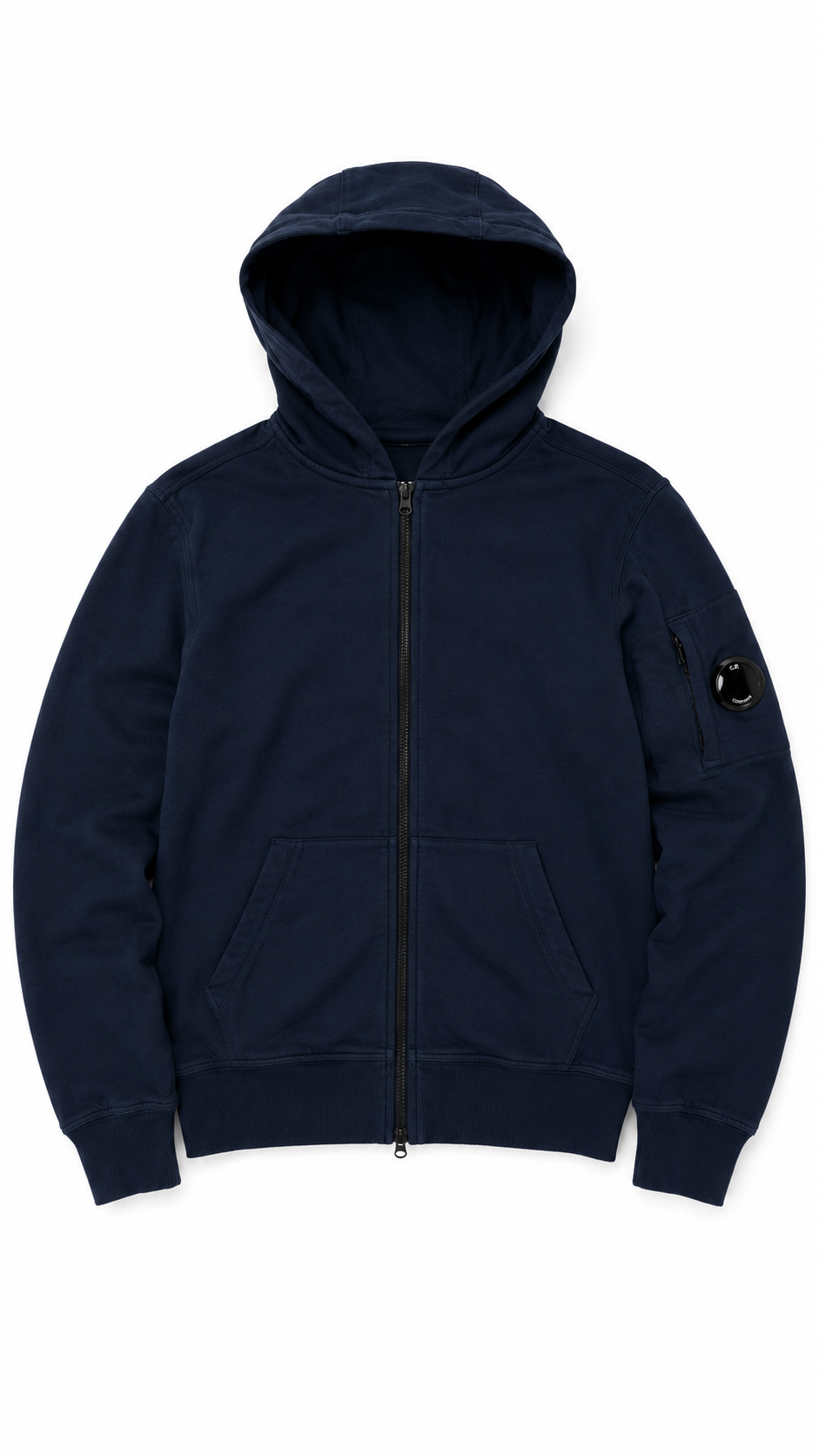 Hoodie zippé C.P Company marine taille L, seconde main authentifiée — vue 1