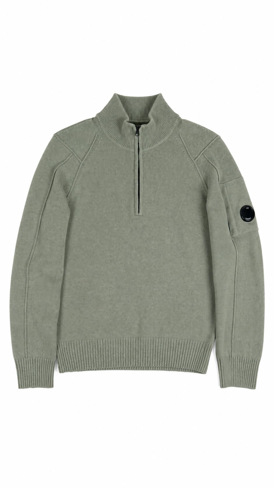Pull zippé C.P Company kaki taille 52, seconde main authentifiée — vue 1