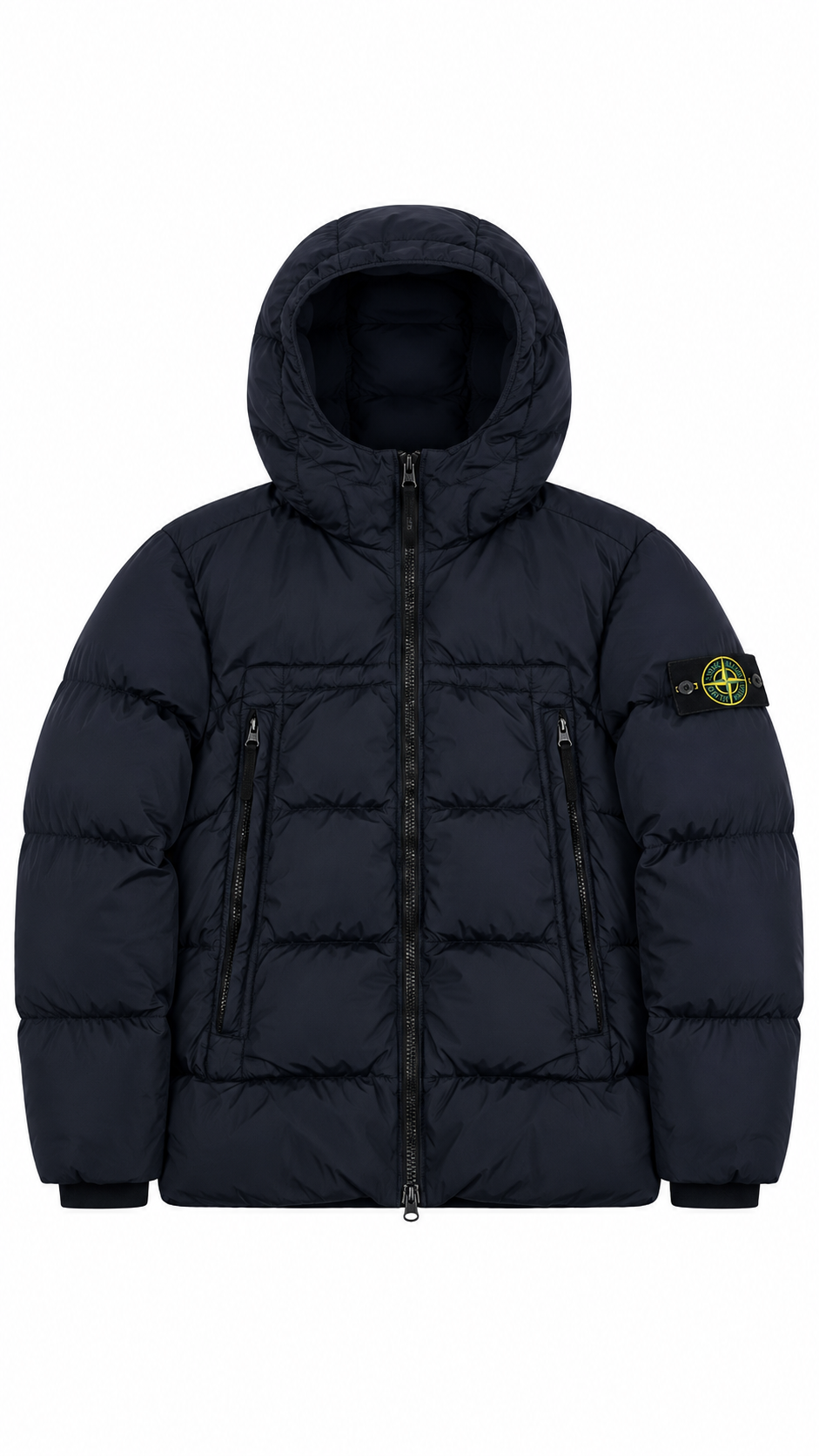 Doudoune à Capuche Stone Island Garment Dyed Crinkle Reps NY Down Marine taille M – vue de face – NB08 Shop