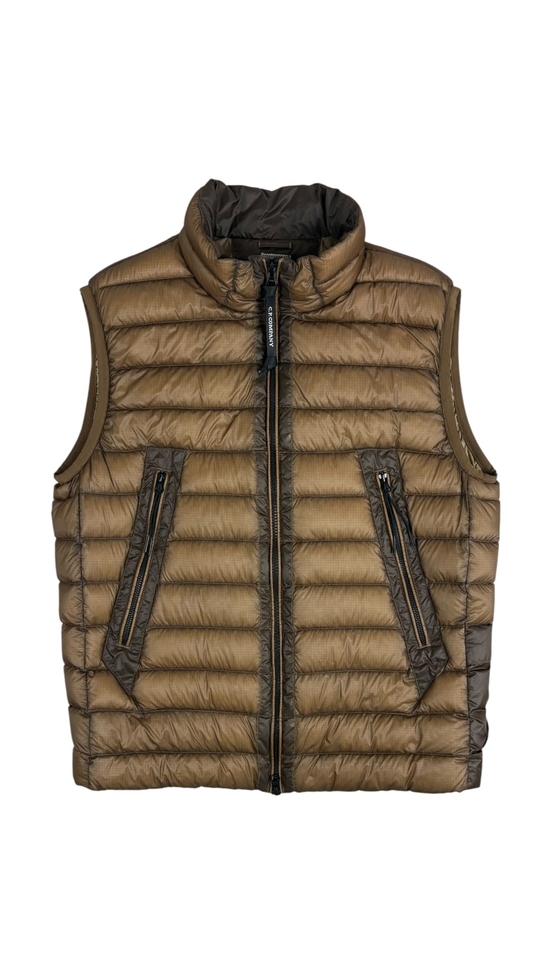 Doudoune sans manche C.P Company D.D Shell Down marron taille 48 reconditionnée - vue face | Authentique NB08