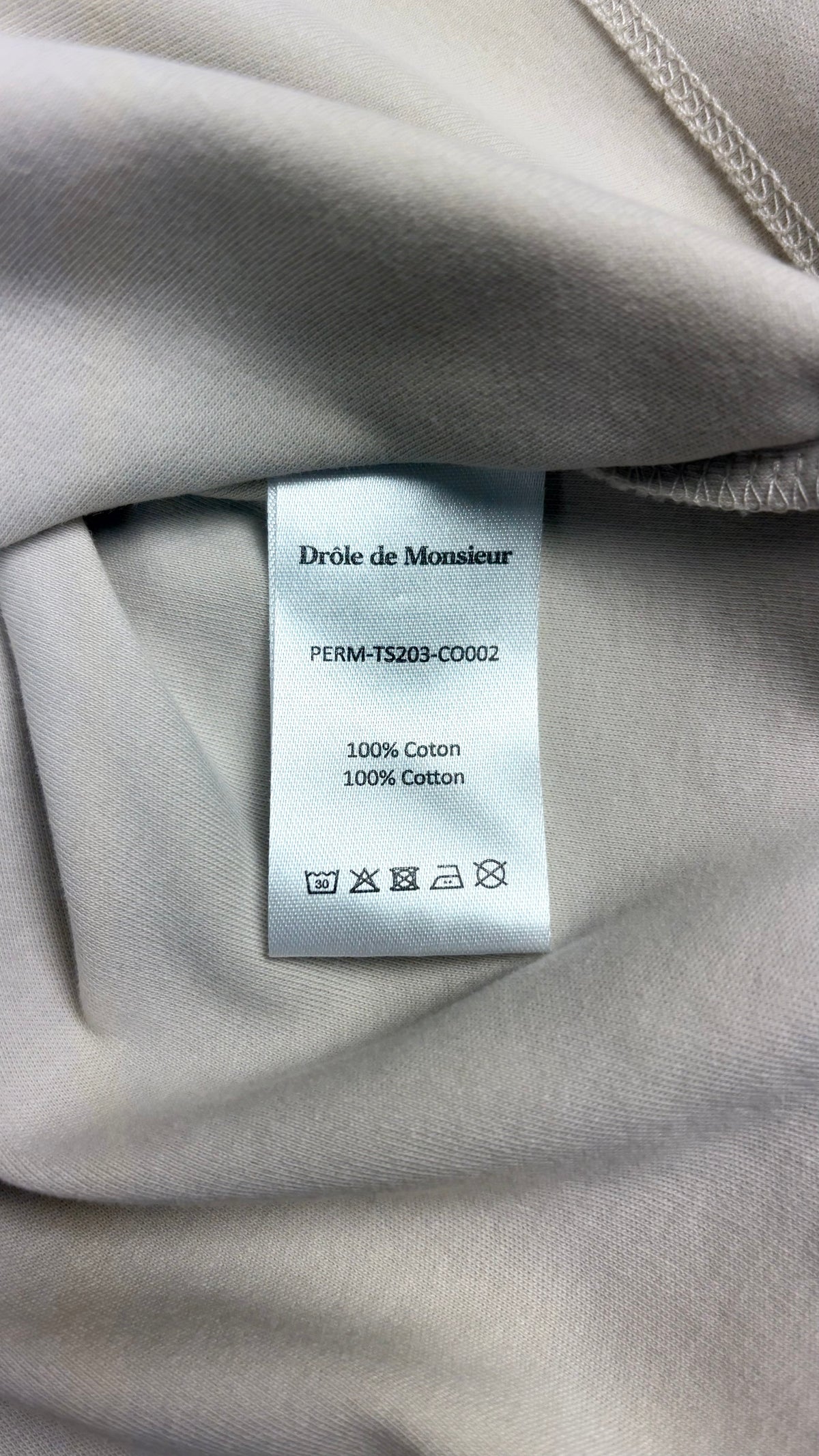 Tee-shirt Drôle De Monsieur Slogan beige neuf - vue 3/3