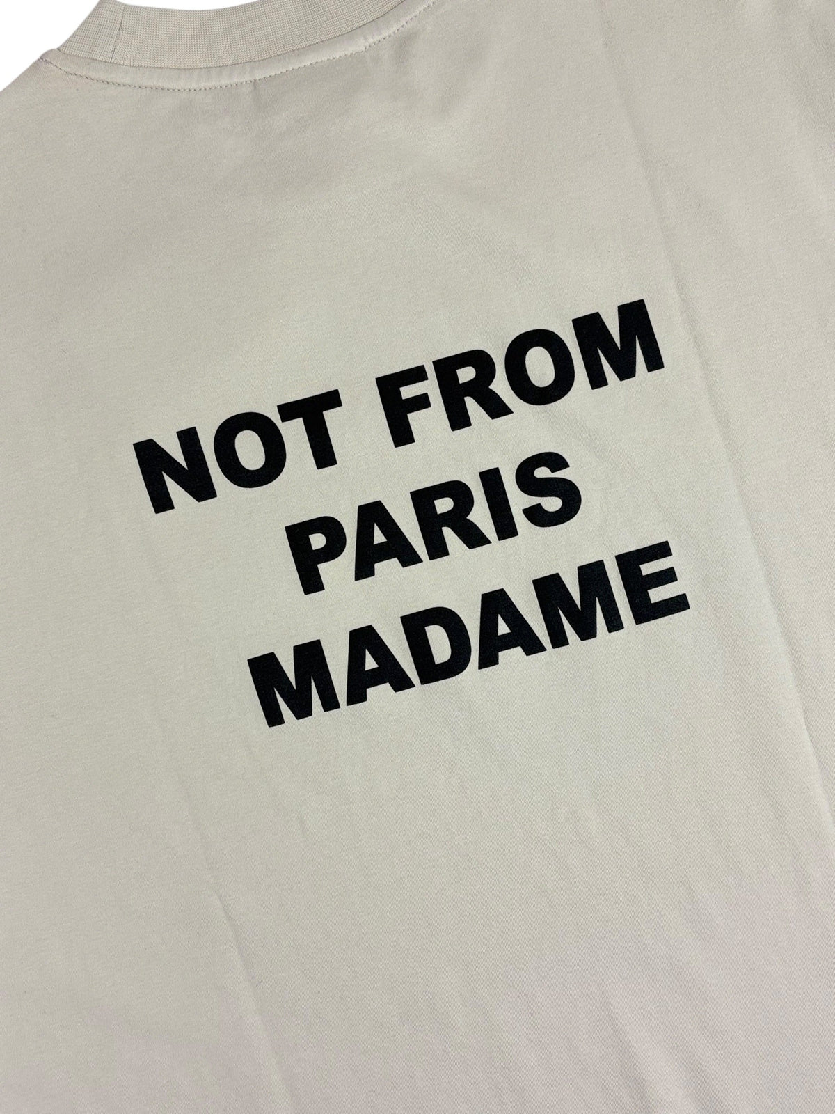 Tee-shirt Drôle De Monsieur Slogan beige, neuf, vue de dos — vue 8