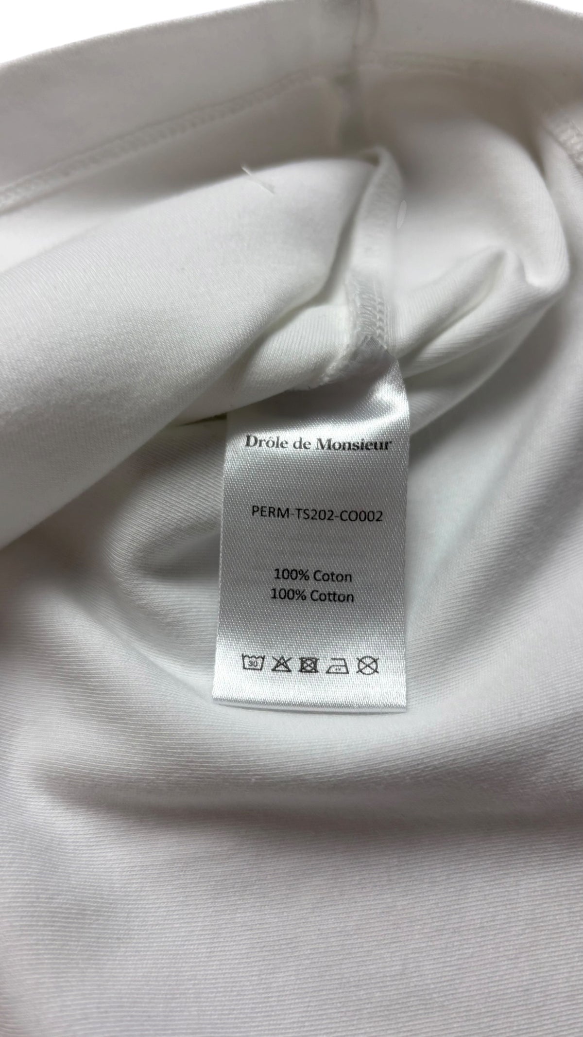Tee-shirt Drôle de Monsieur Slogan Classique blanc optique neuf - vue 4/4