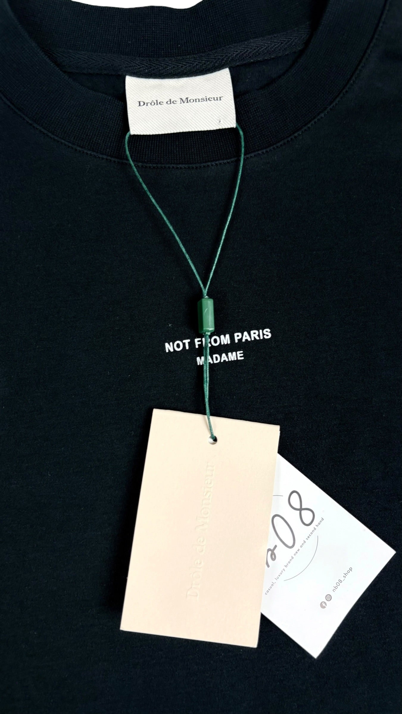 Tee-shirt Drôle De Monsieur Slogan Classique noir - vue 2/3