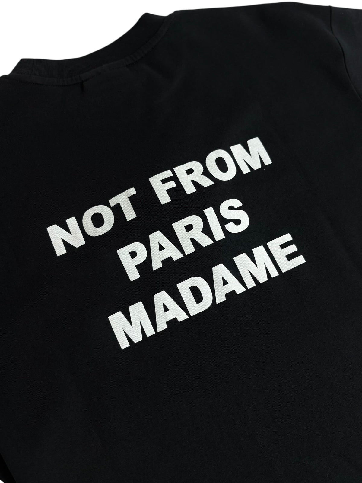 Tee-shirt Drôle De Monsieur Slogan noir, neuf, vue de côté — vue 5