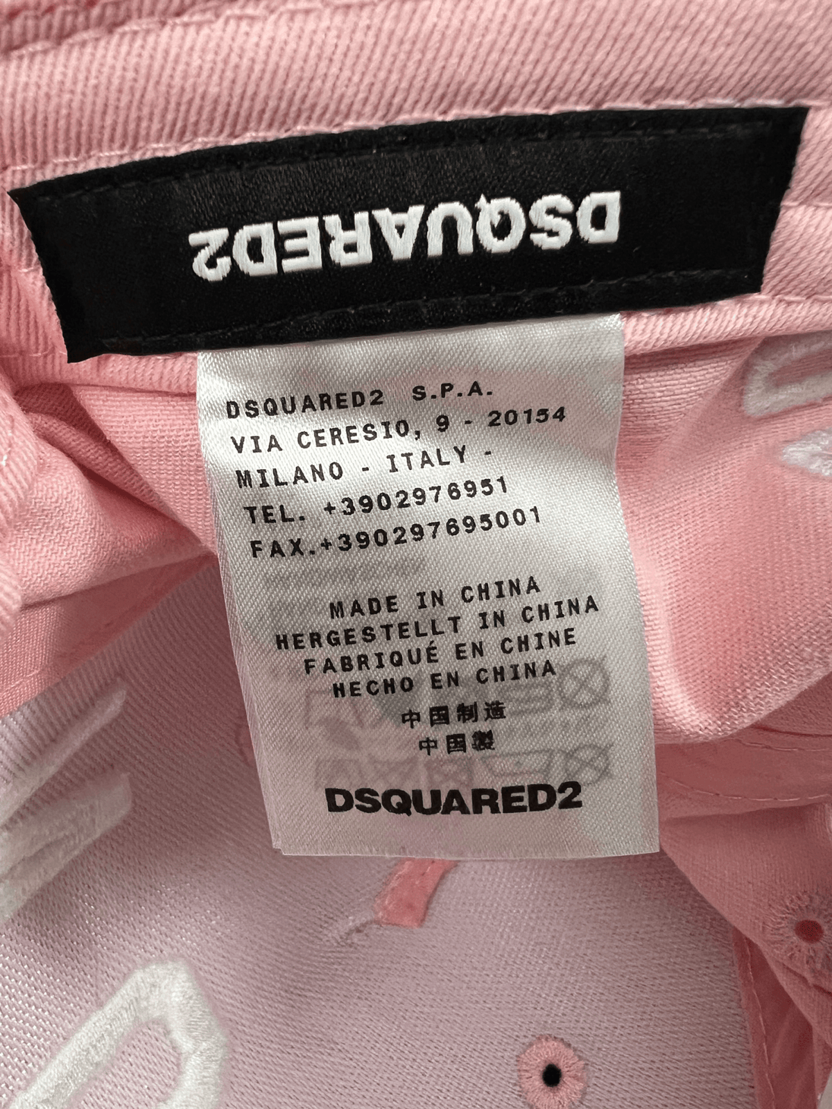 Casquette Dsquared2 rose taille UNI, vue de côté — vue 5