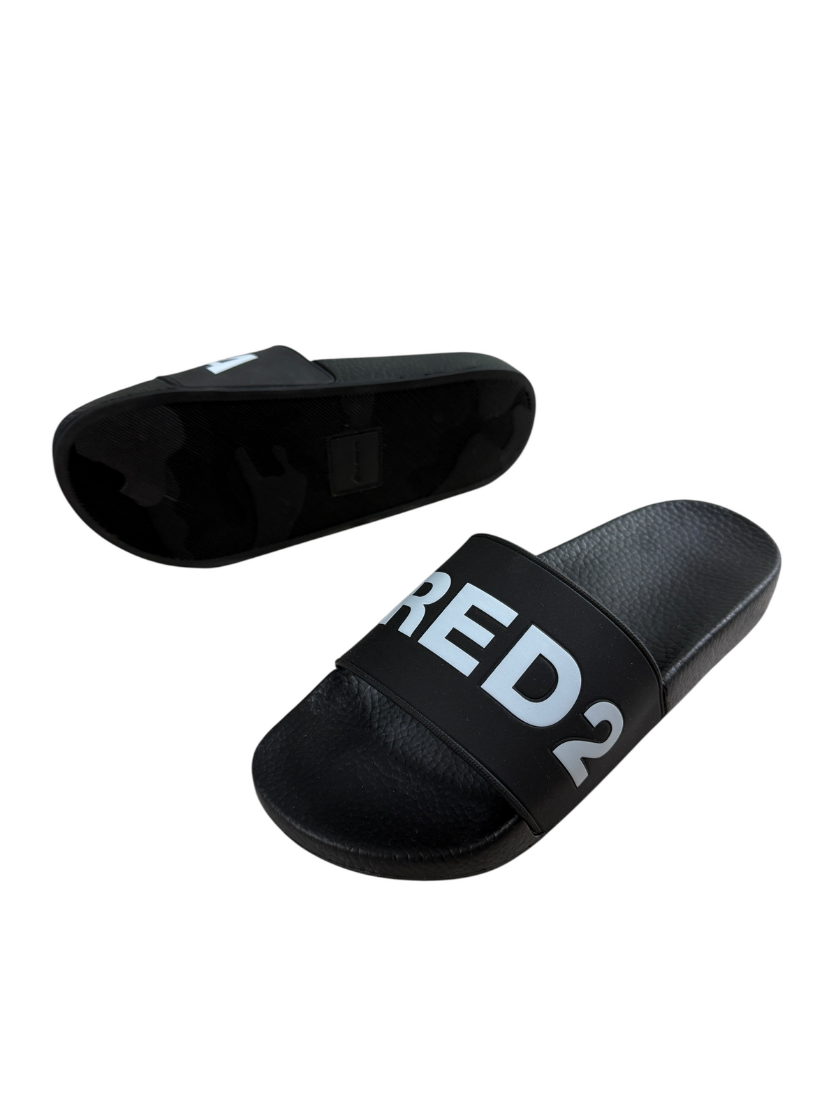 Claquettes Dsquared2 noir pointure 39, détail étiquette — vue 4