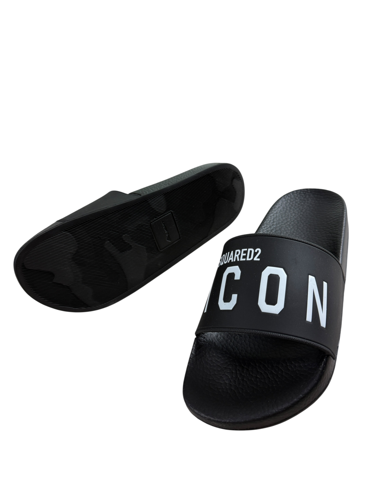 Claquettes Dsquared2 noir pointure 40, détail matière et finitions — vue 3