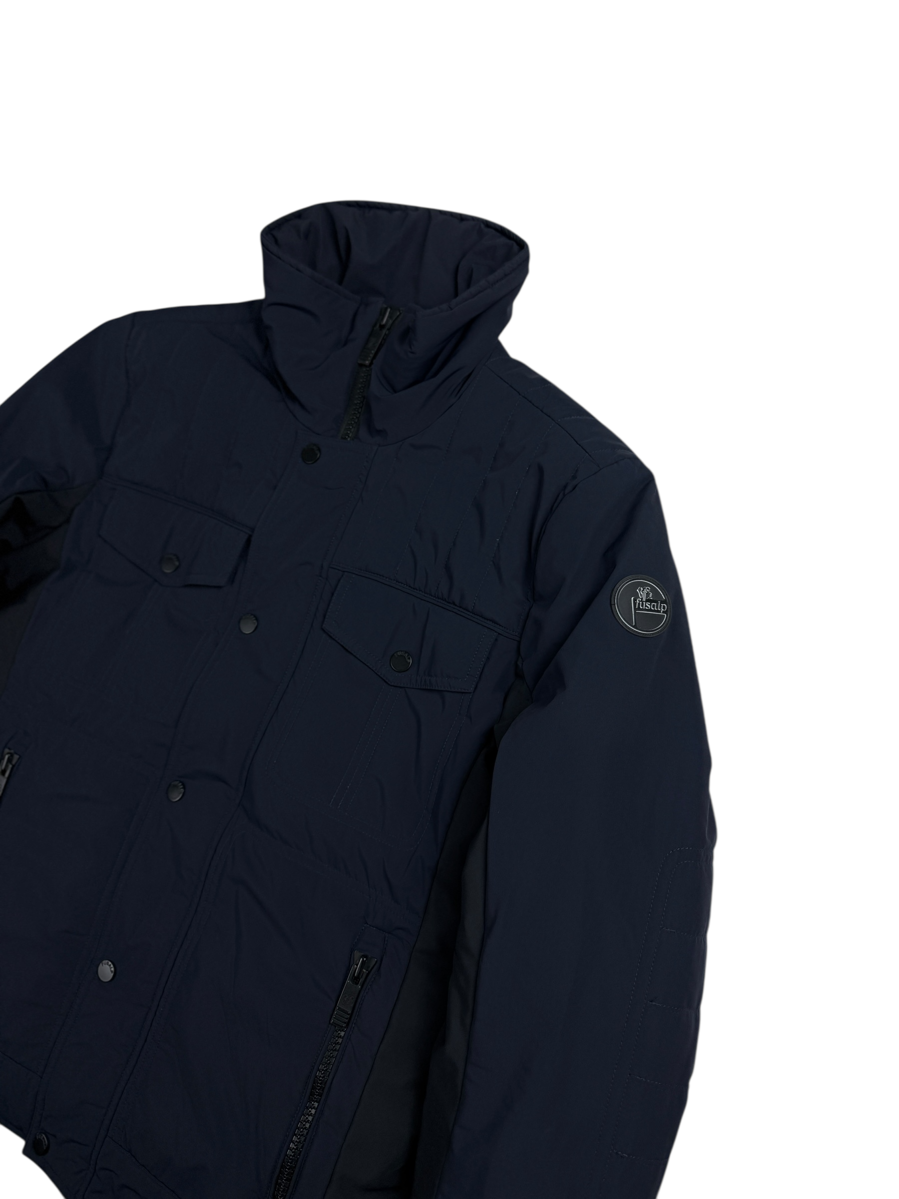 Doudoune Fusalp marine taille 46 - Logo et étiquette