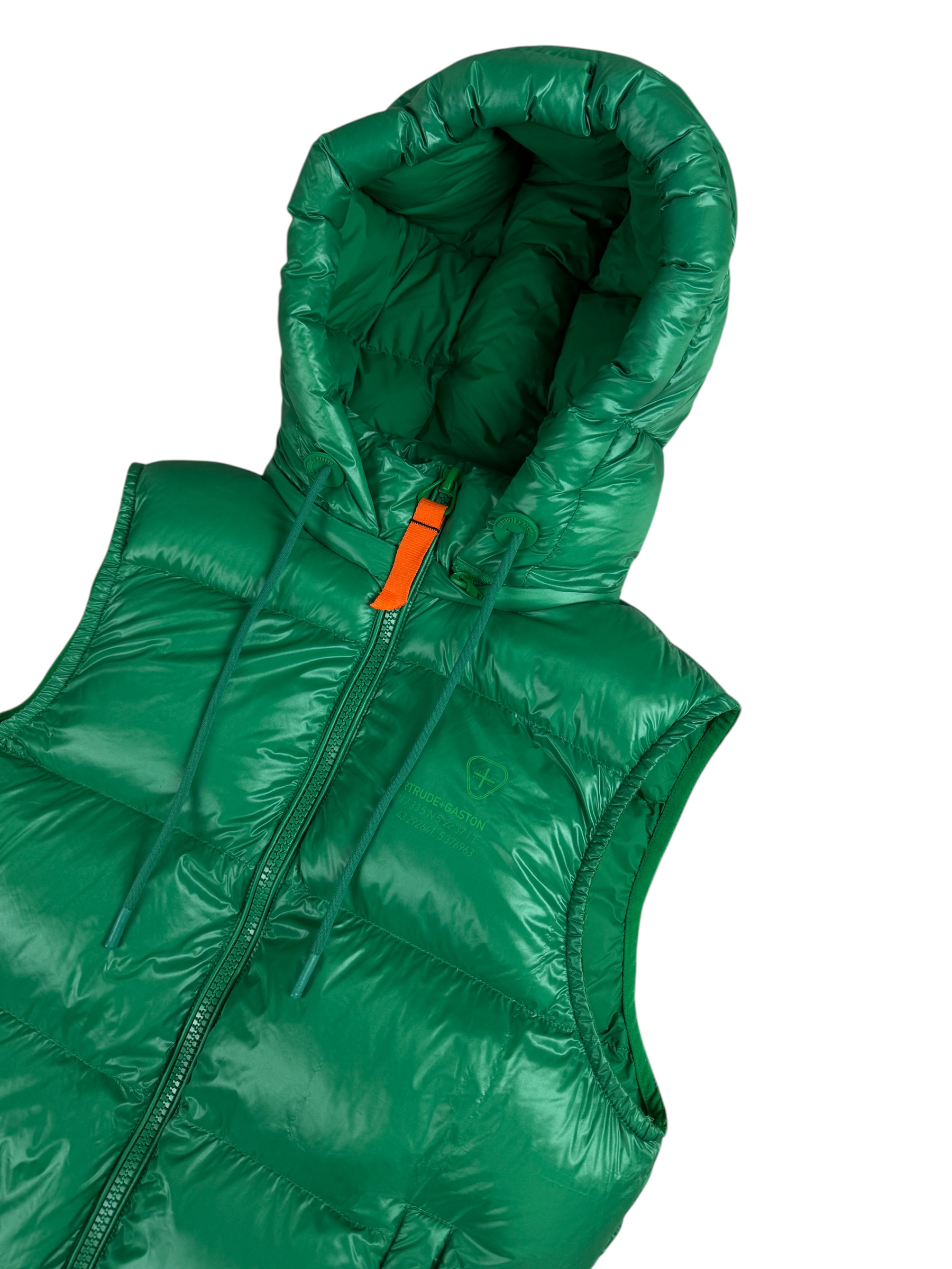 Gilet Gertrude Gaston vert taille XS - Vue de dos
