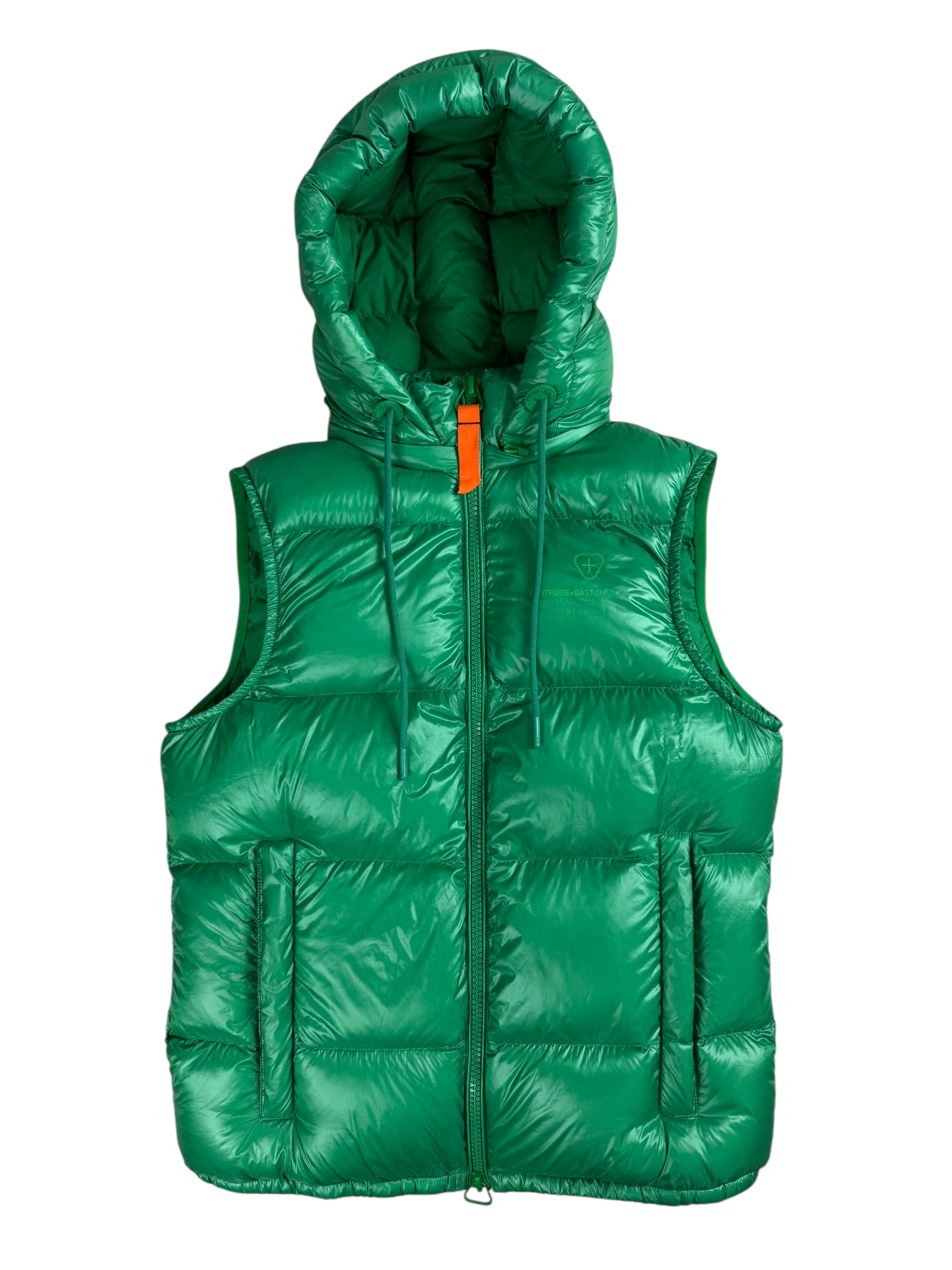 Gilet Gertrude Gaston vert taille XS - Vue de face