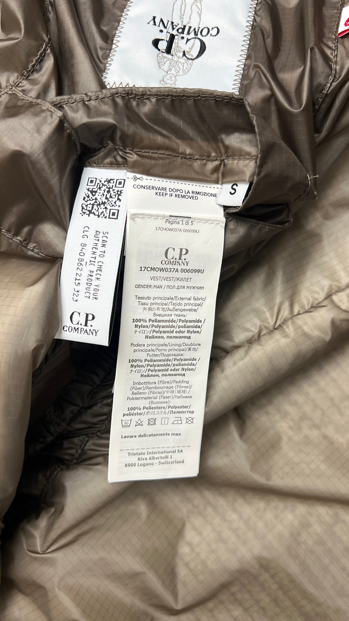 Gilet Doudoune C.P Company Nada Shell Goggle Taupe Taille S Neuf – photo complémentaire 3 – NB08 Shop