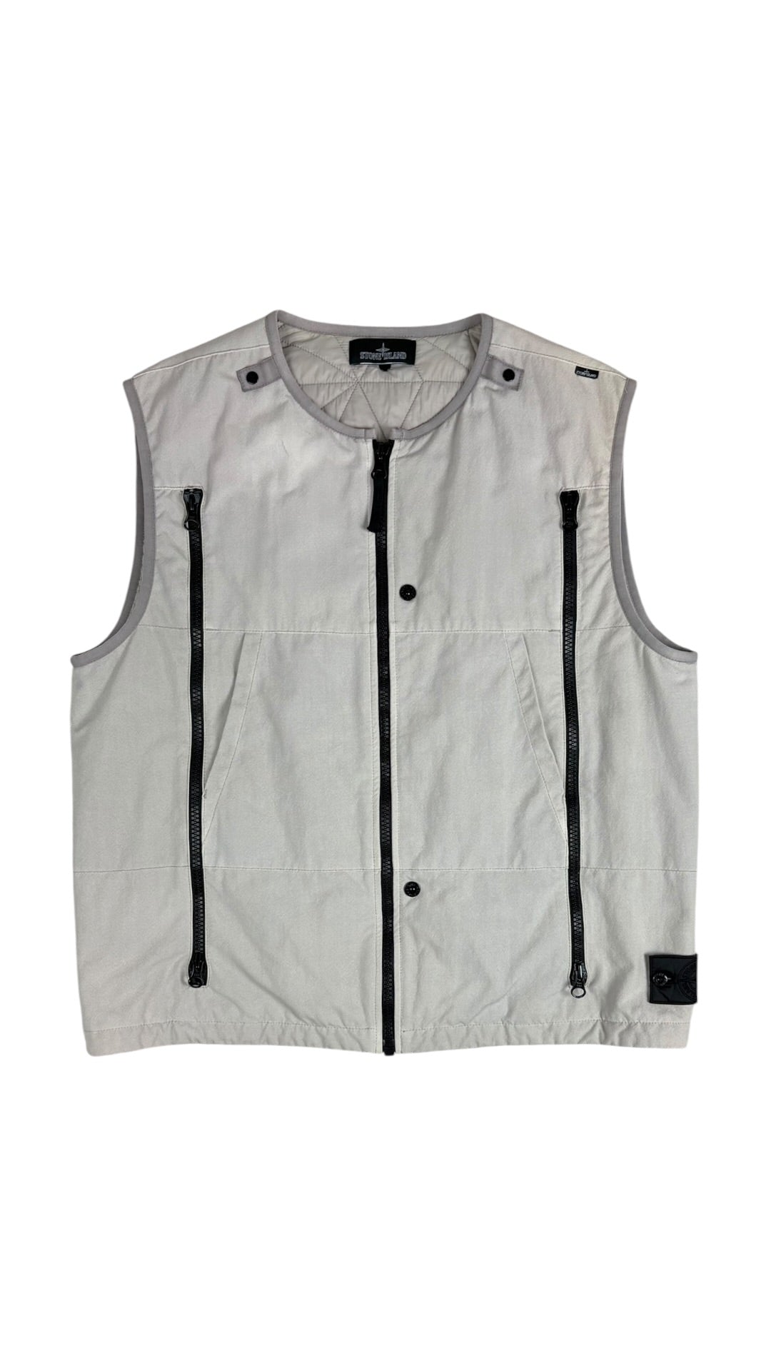 Gilet Stone Island Shadow Project Hollow Core gris taille L reconditionné - vue face | Authentique NB08