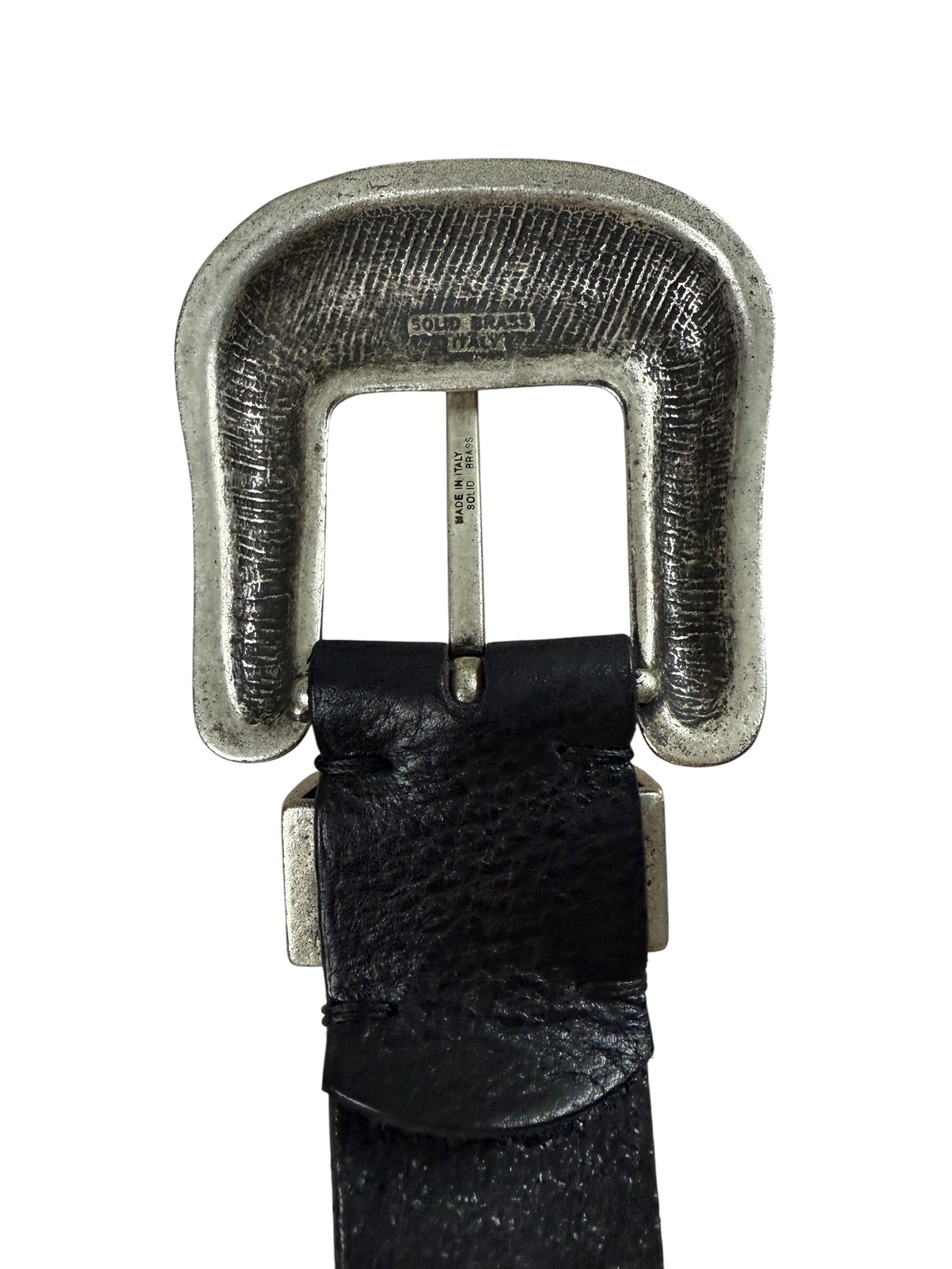 Ceinture Golden Goose noir taille 75 cm, détail matière et finitions — vue 3