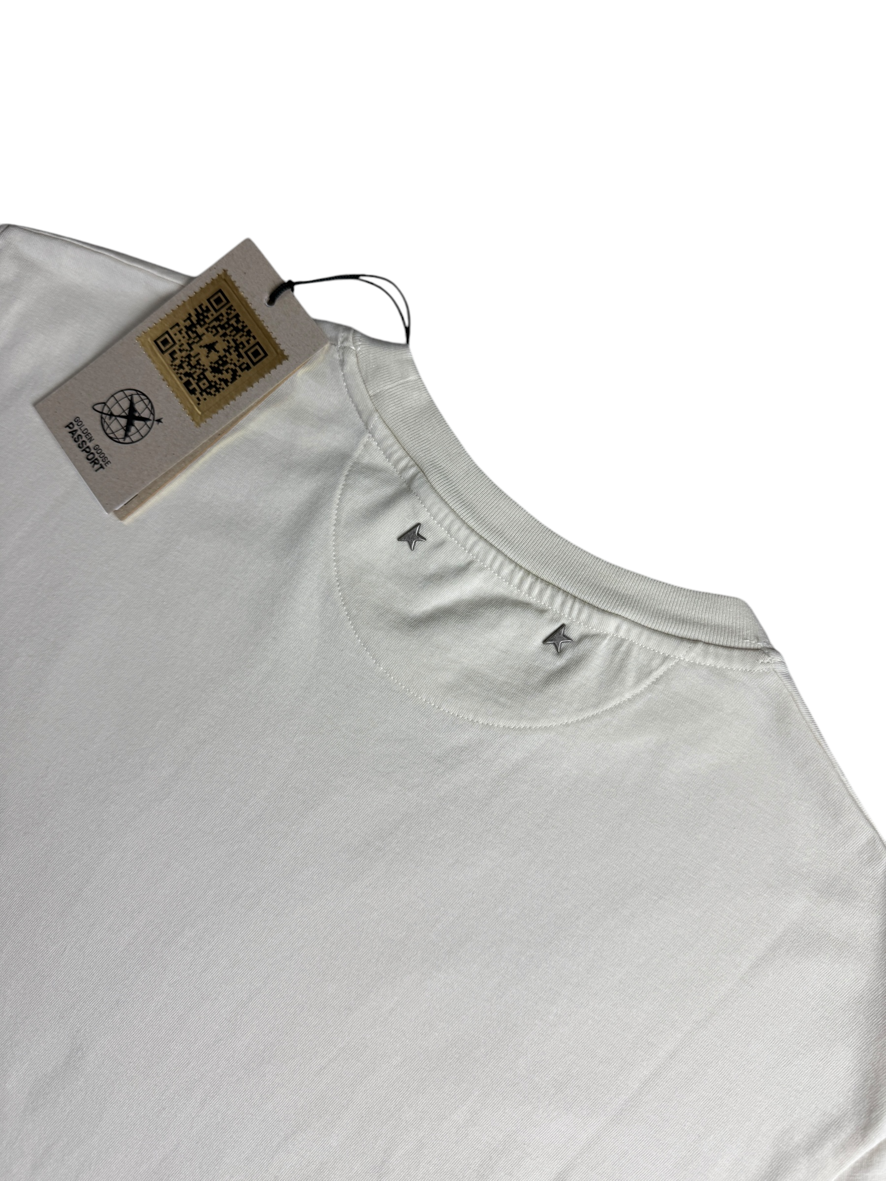 Veste Golden Goose blanc taille S - Logo et étiquette