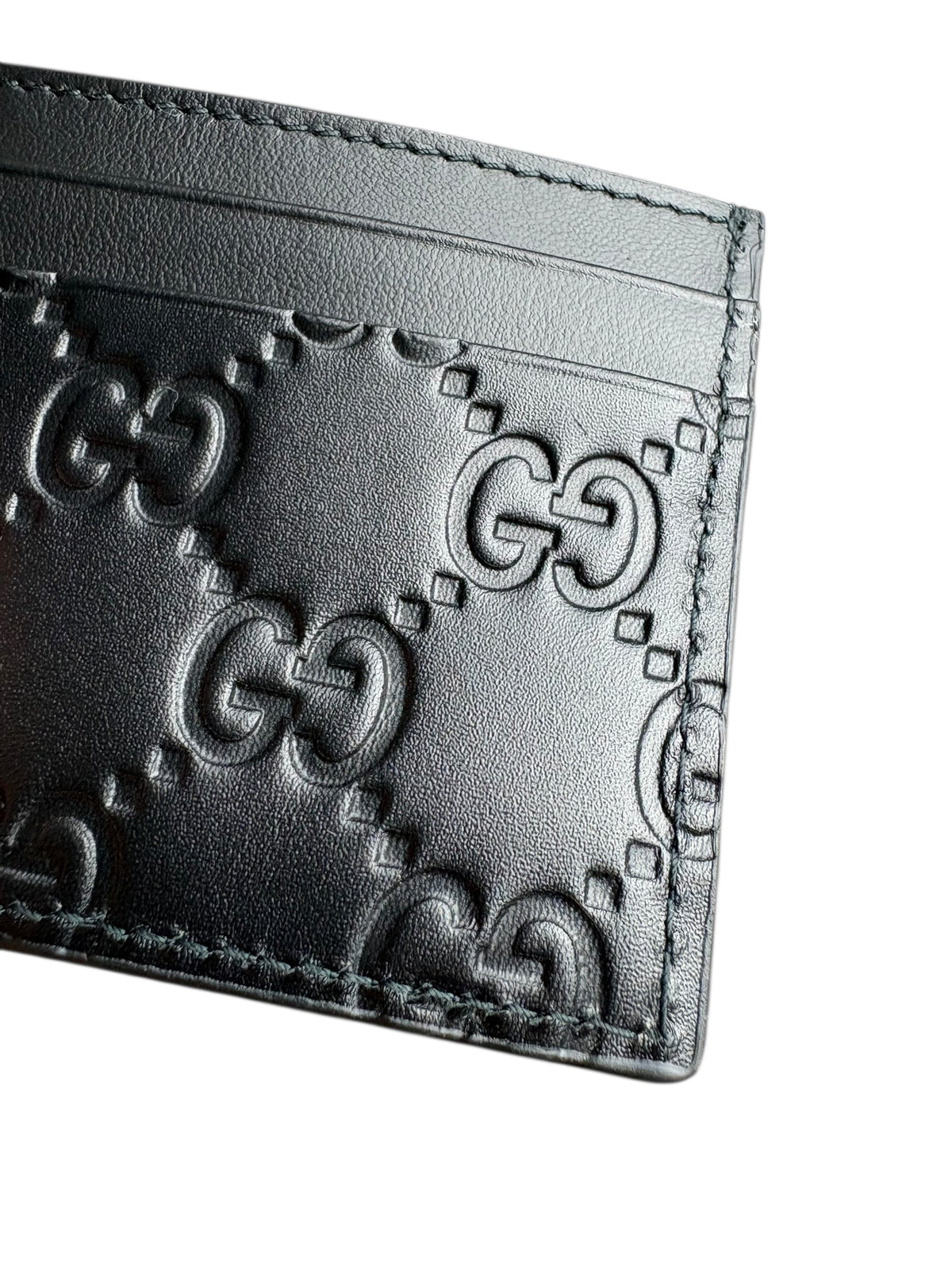 Porte-carte Gucci noir taille UNI, détail matière et finitions — vue 3