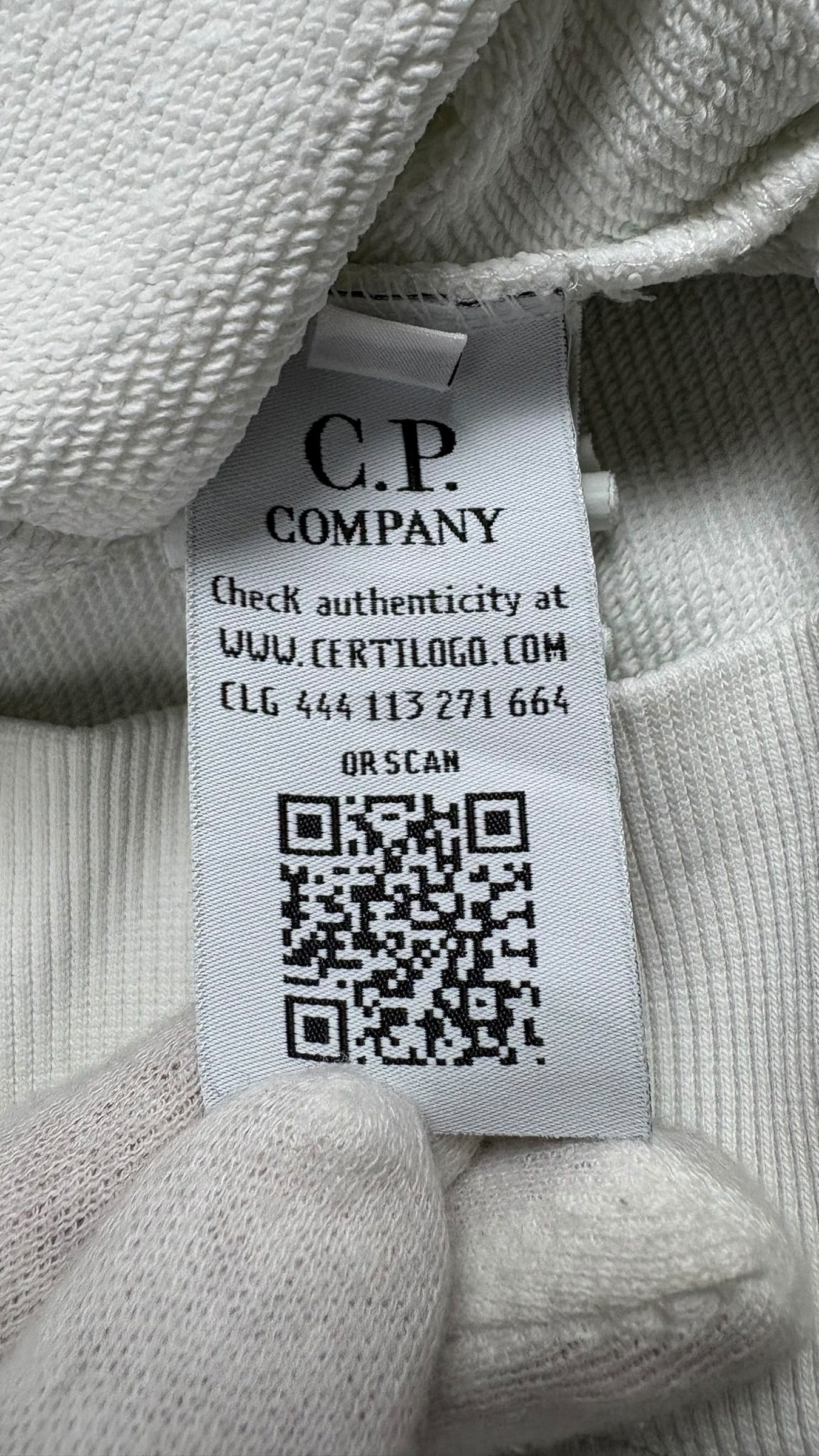 Hoodie Sweat-Shirt C.P Company blanc taille S - vue 4/4