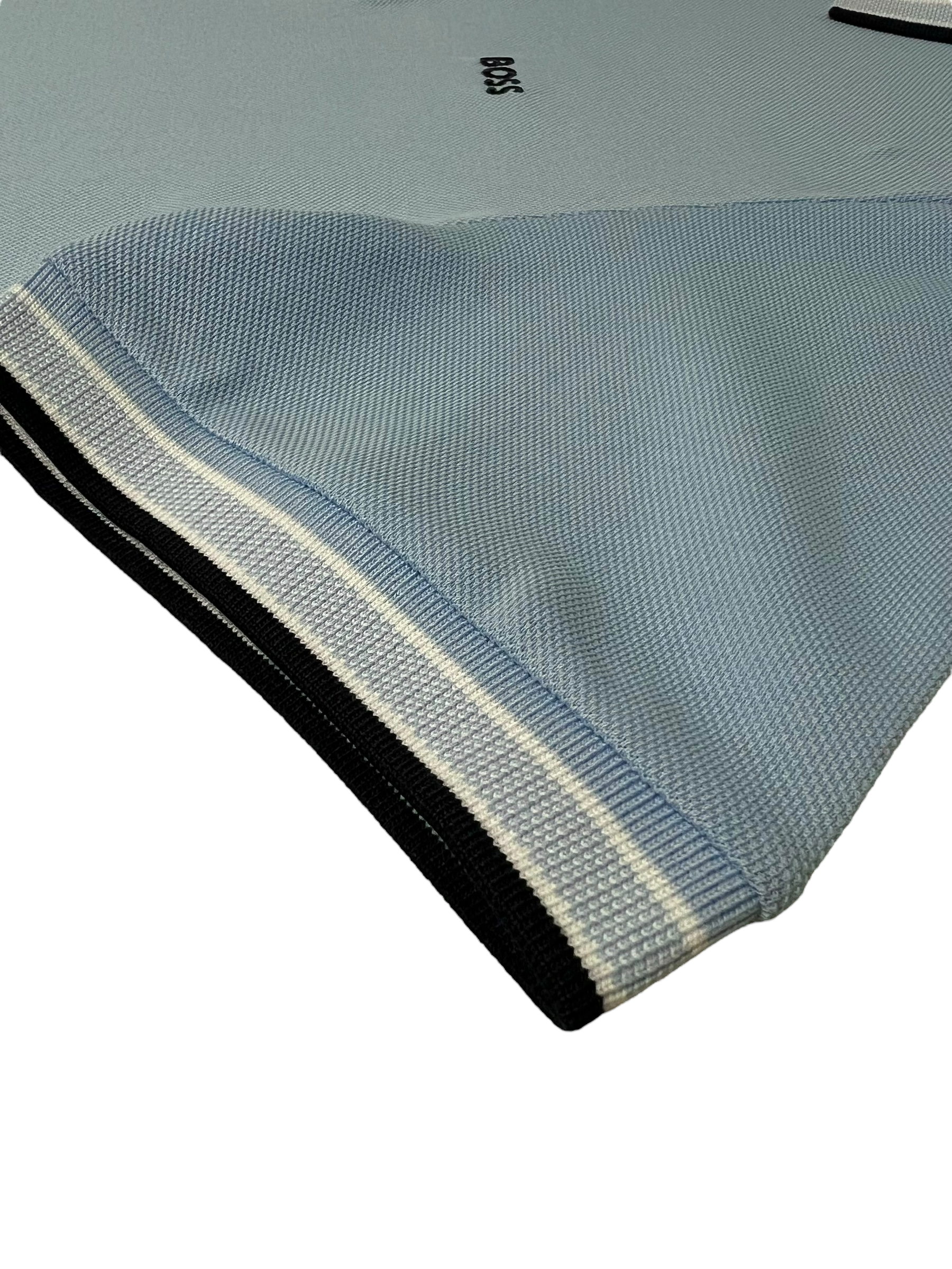 Polo Hugo Boss bleu taille M - Vue côté