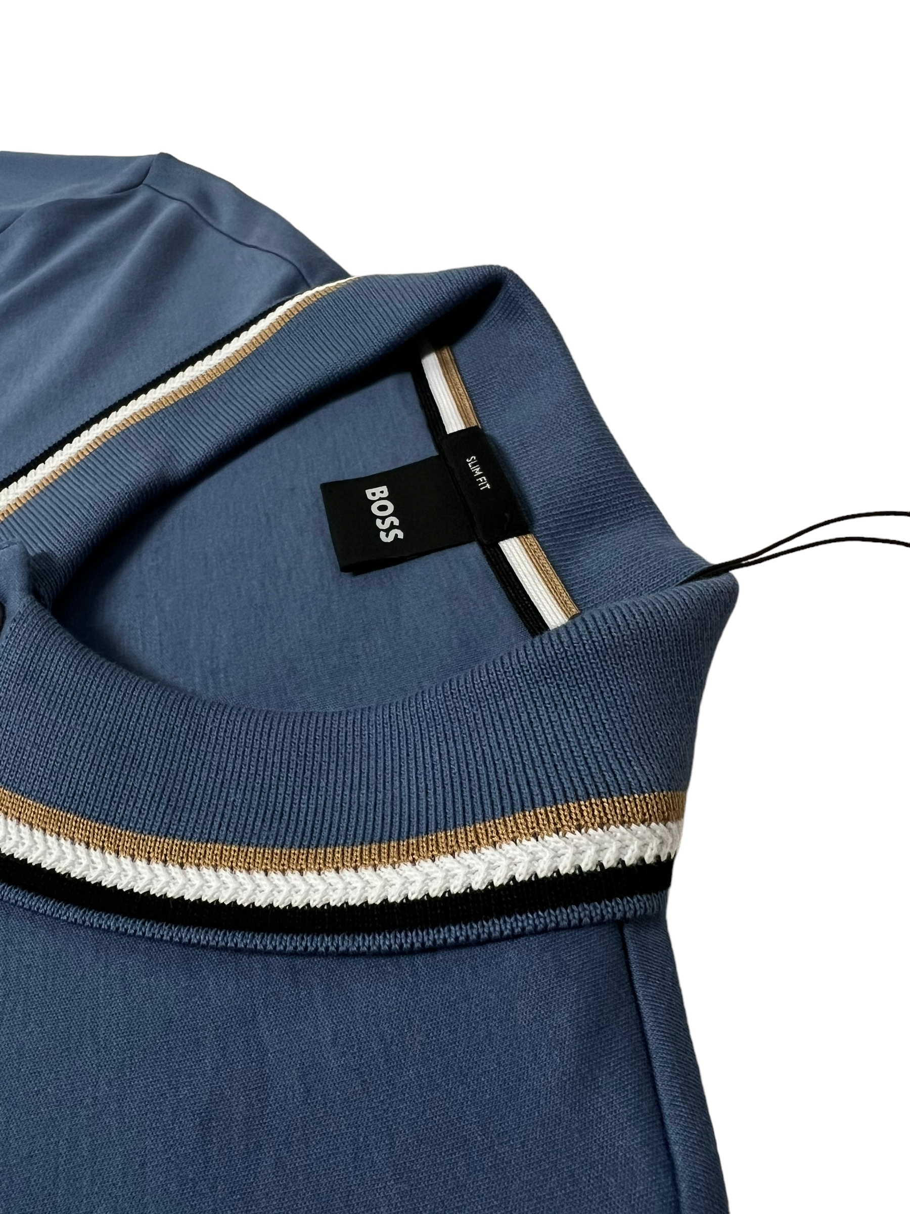 Polo Hugo Boss bleu taille S - Détail