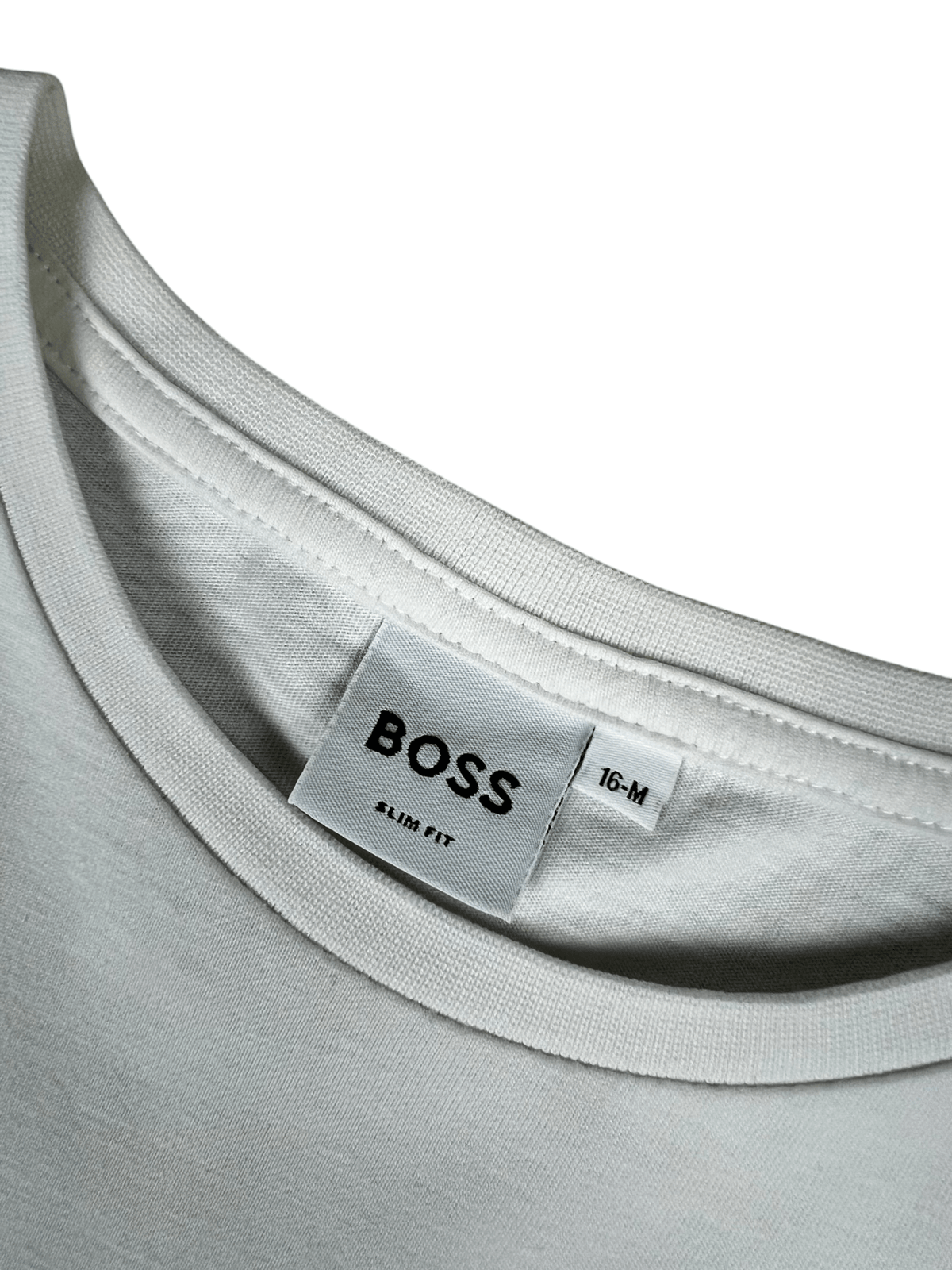 Tee-shirt Manches Longues Hugo Boss blanc taille 16 ans, seconde main authentifiée NB08, vue de dos — vue 2