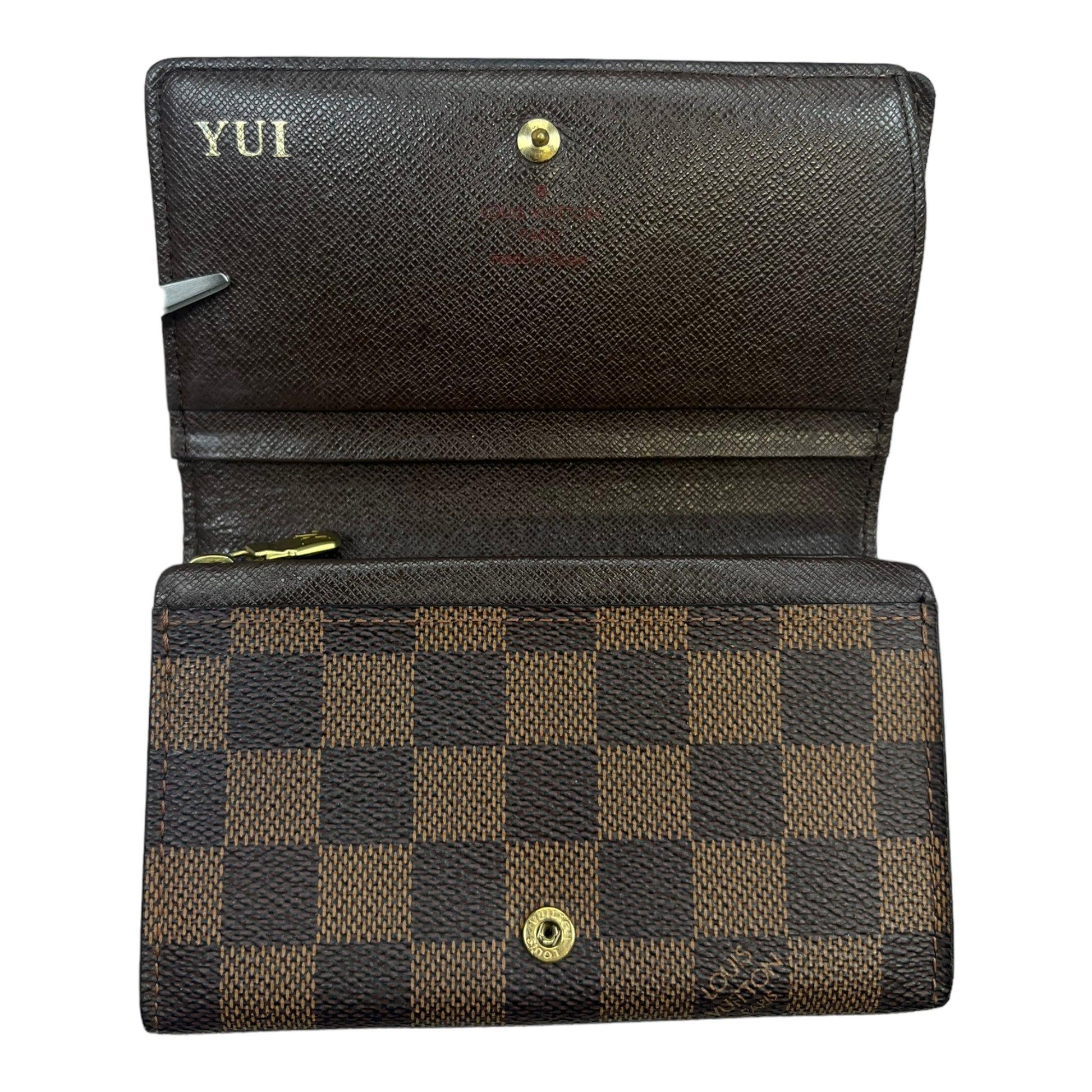 Louis Vuitton Slender Wallet Damier Graphite Stamps in Coated