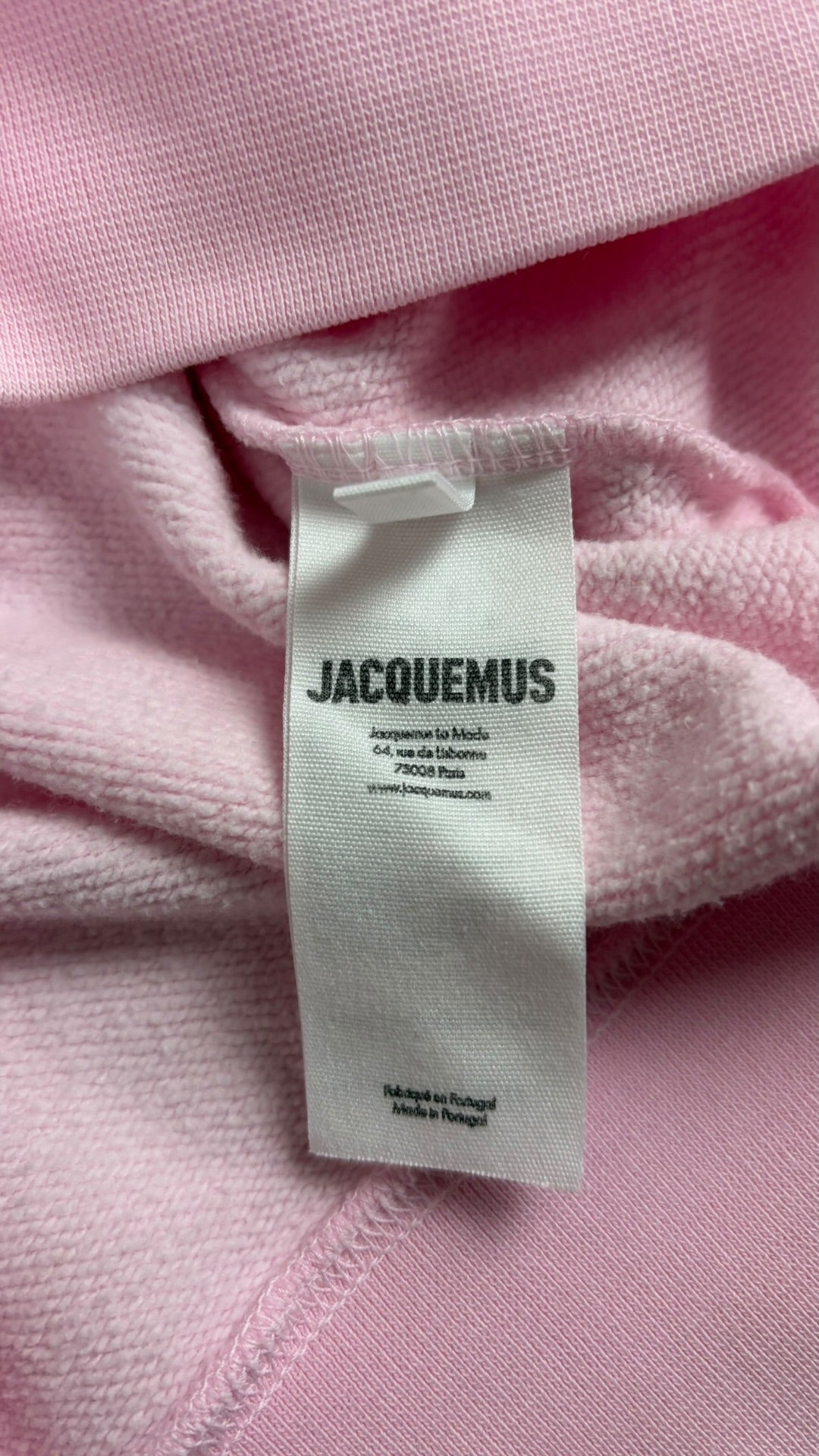 Hoodie Jacquemus rose taille S - Détail