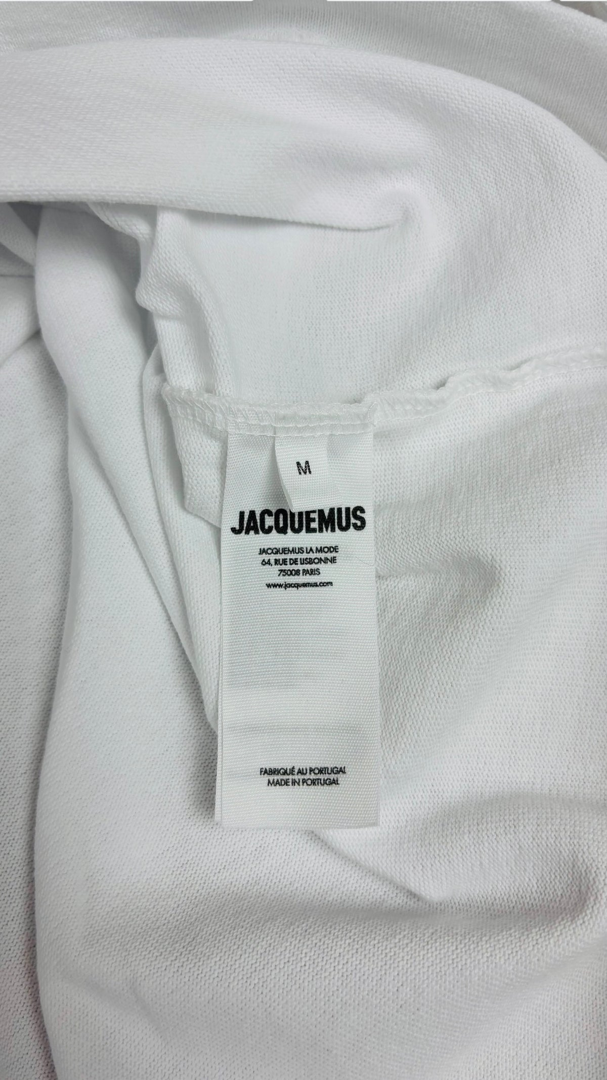 T-shirt Jacquemus Le T-shirt Gros Grain blanc neuf - vue 4/4