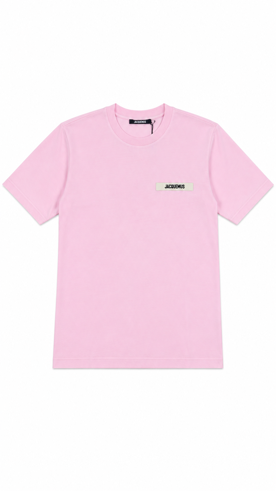 T-shirt Gros Grain Jacquemus rose bonbon neuf, ruban logo gros-grain brodé sur la poitrine — vue 1