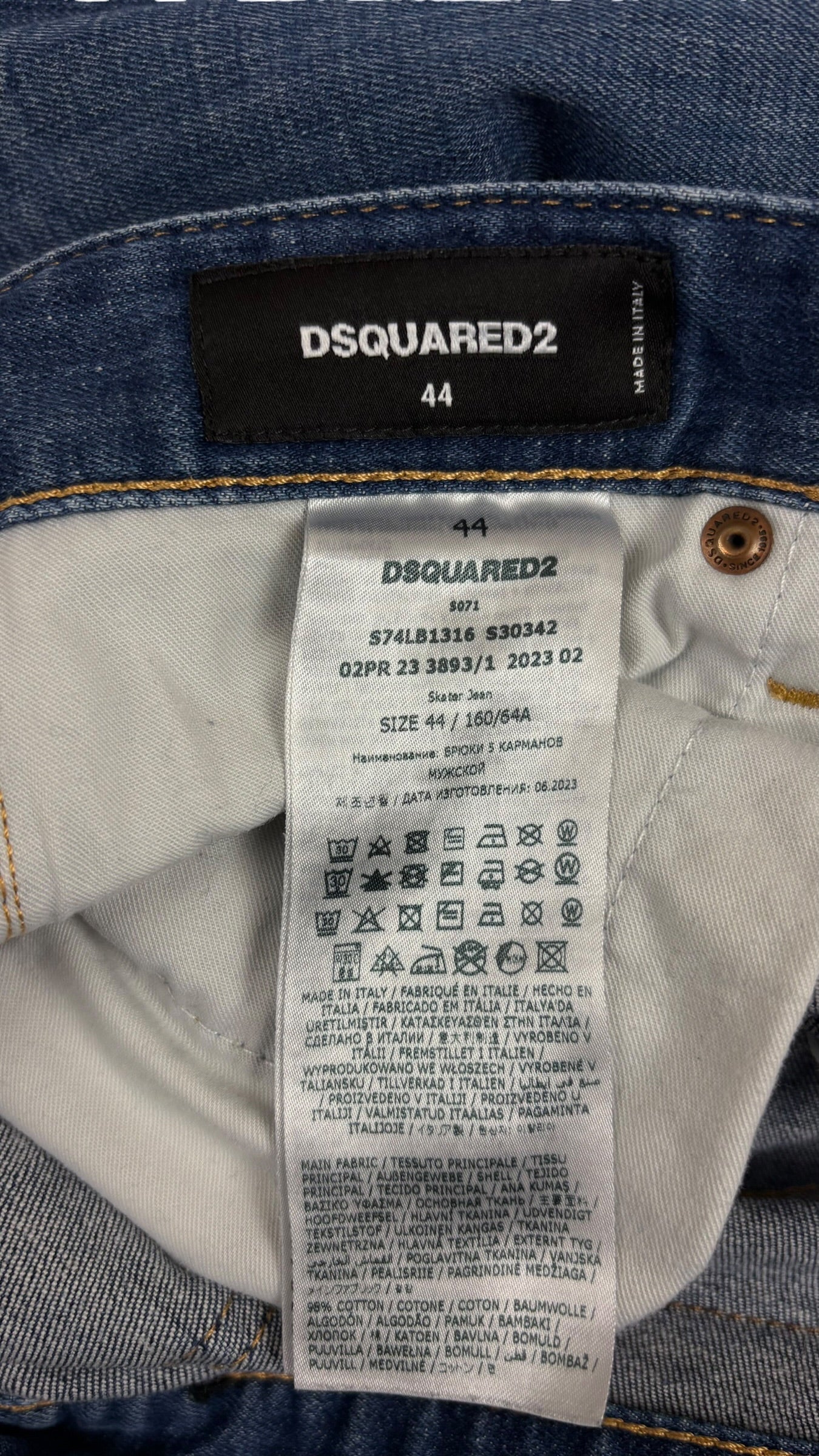 Jean Dsquared2 marine taille 44 - vue 5/5