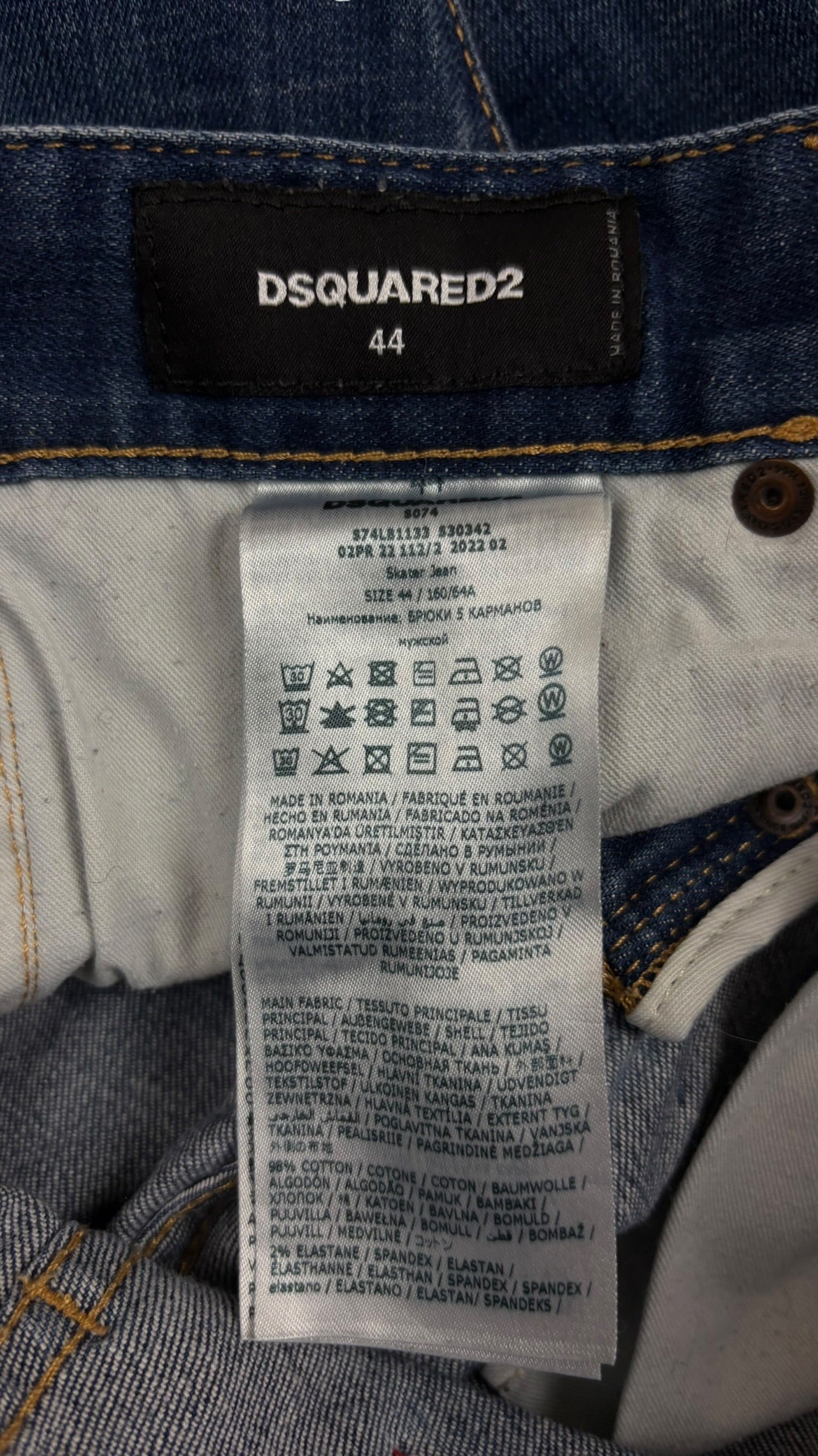 Jean Dsquared2 marine taille 44 - vue 5/5