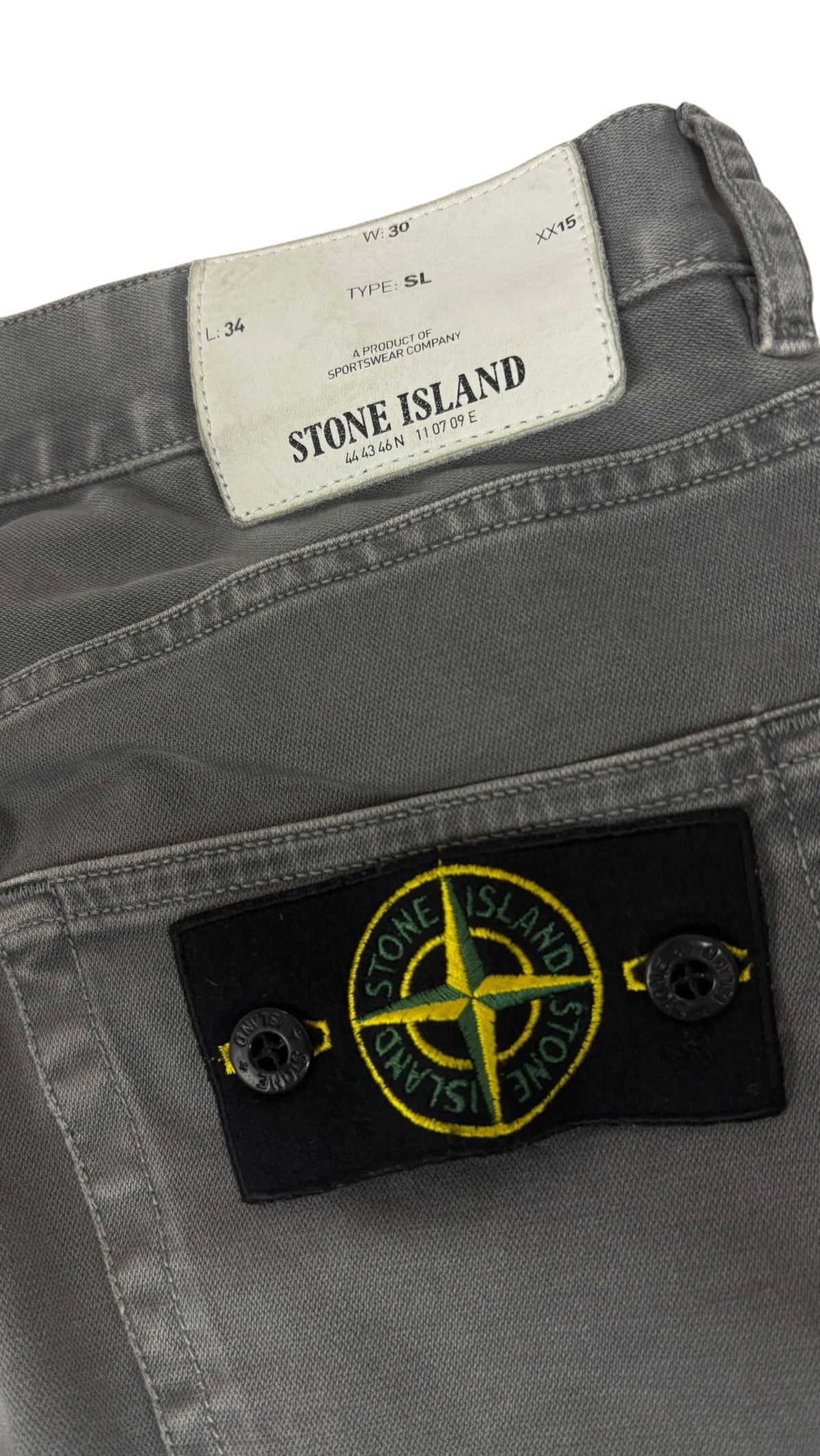 Jean Stone Island gris taille W30 - vue 3/5