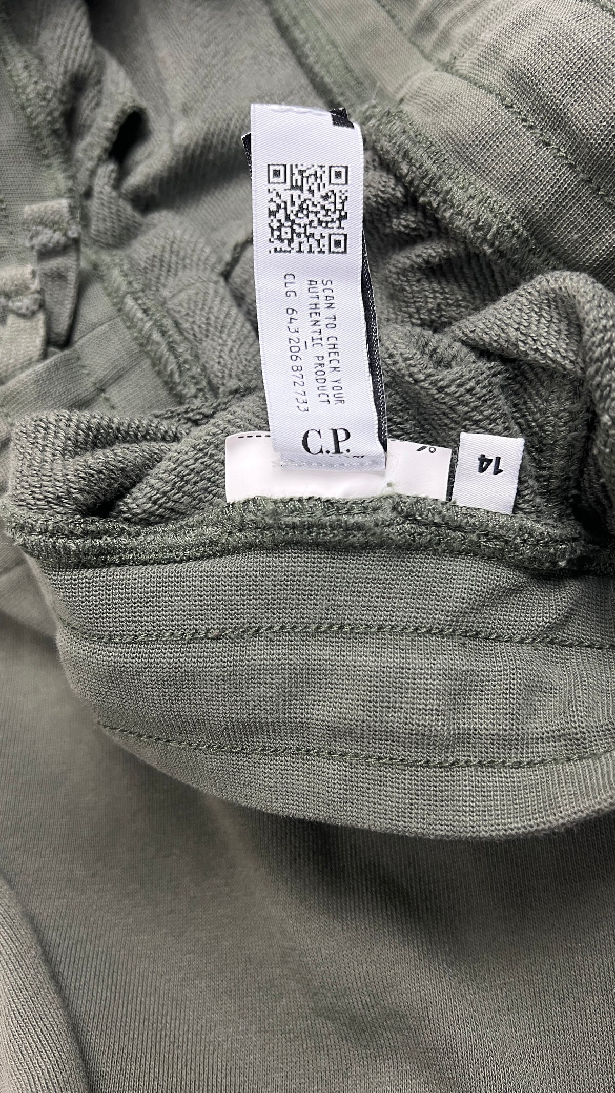 Jogging C.P Company Junior Logo kaki, taille 14 ans – photo complémentaire 2 – NB08 Shop