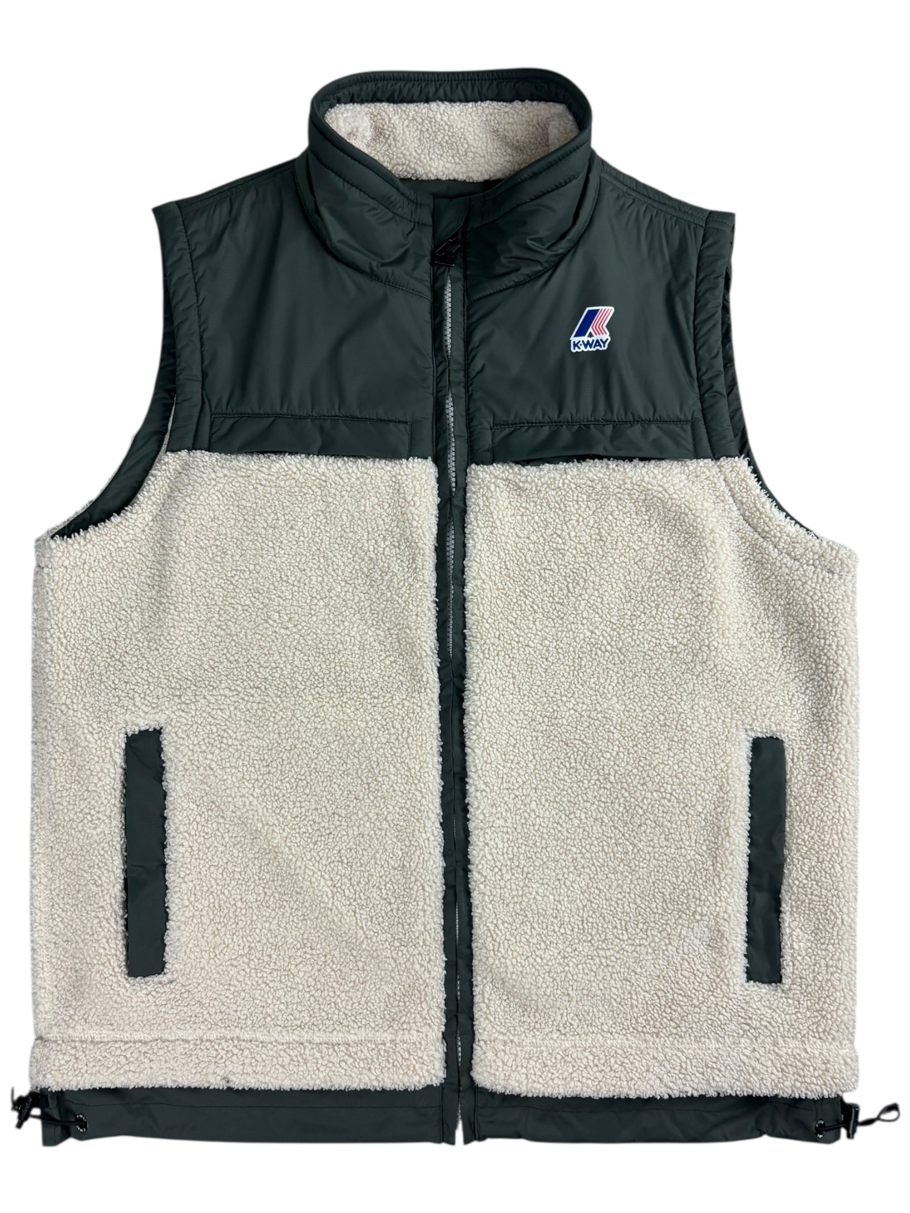 Gilet K-Way kaki taille M - Vue de face