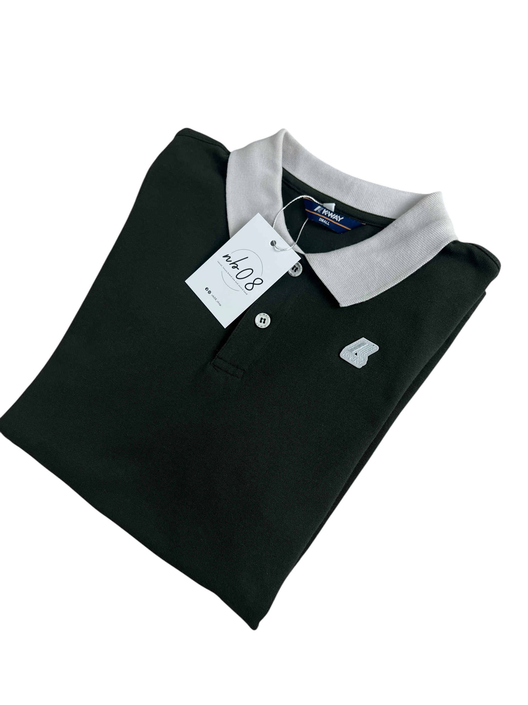Polo K-Way kaki taille S - Détail