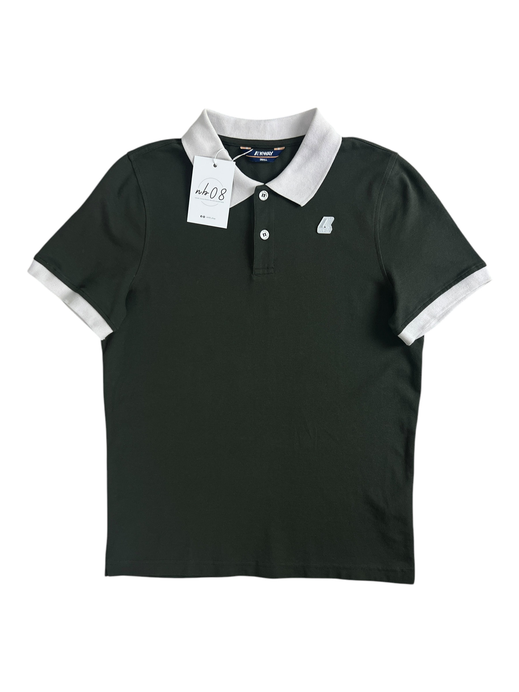 Polo K-Way kaki taille S - Vue de face