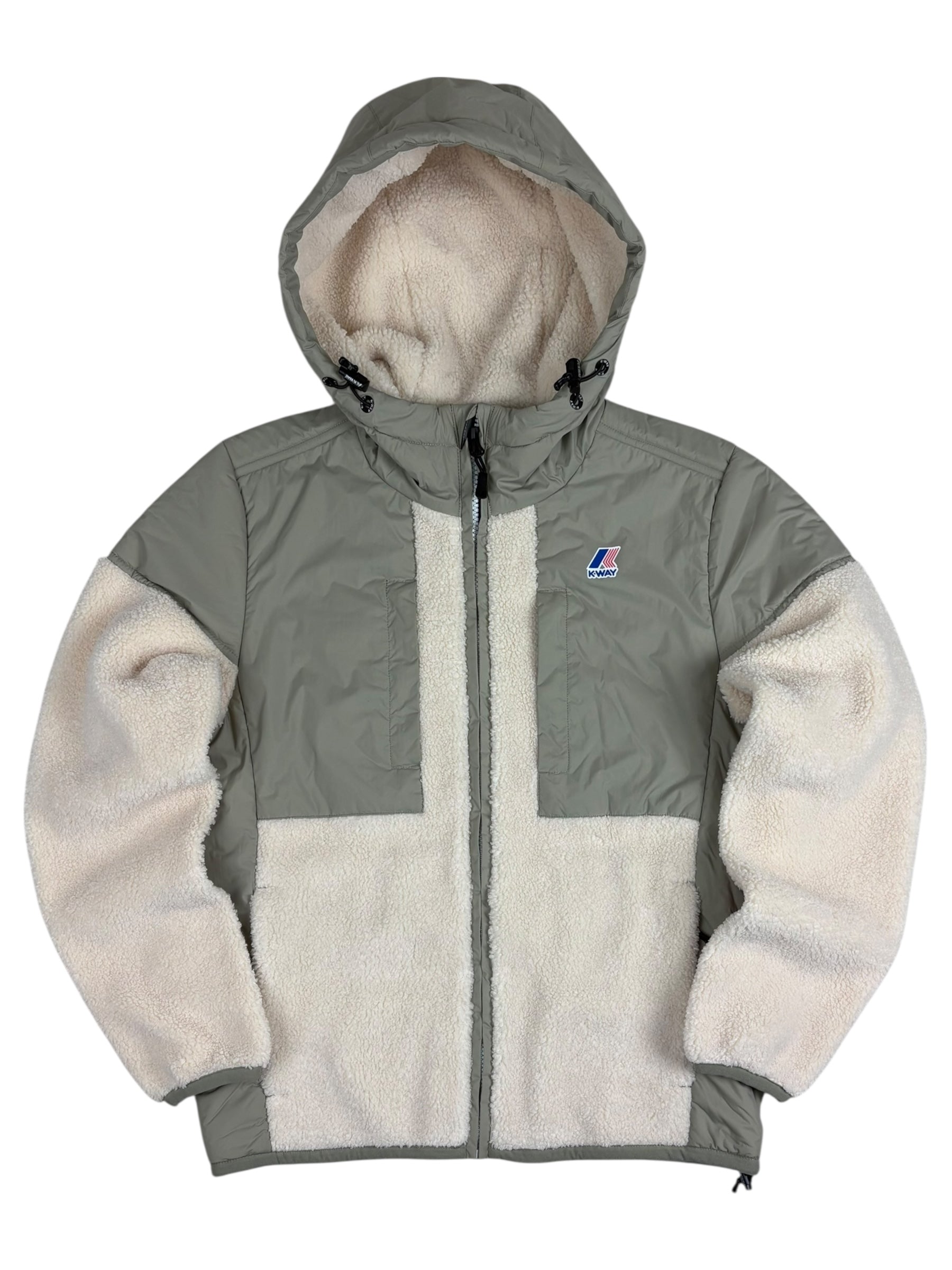 Veste K-Way crème / vert taille S - Vue de face