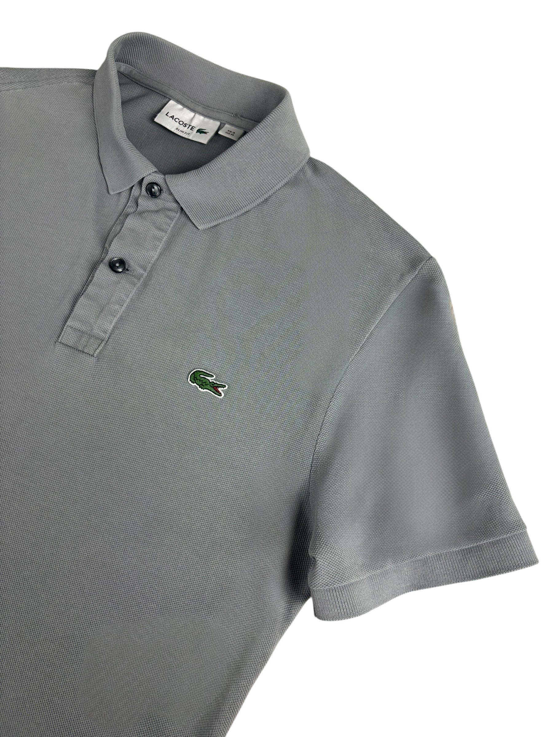 Polo Lacoste gris taille M - Vue de dos