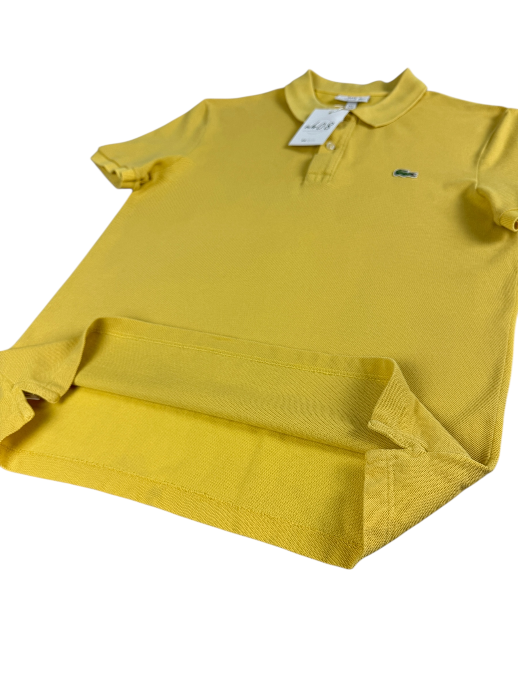 Polo Lacoste jaune taille M - Détail