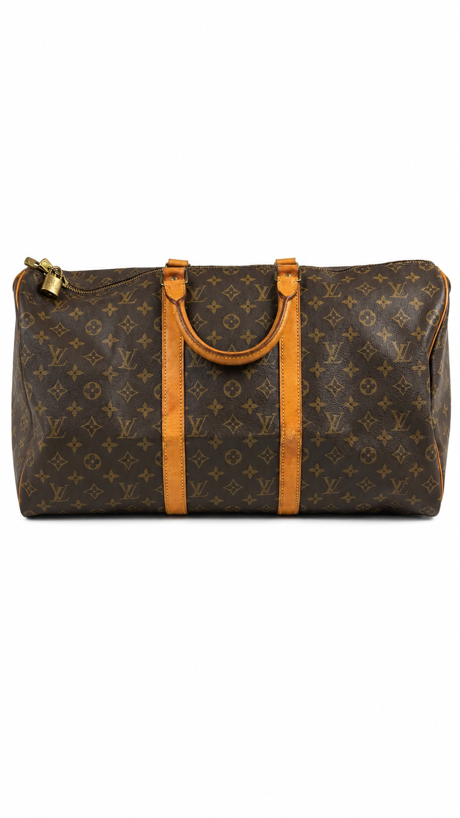 Sac Louis Vuitton Keepall 50 toile Monogram marron, seconde main authentifiée — vue 1
