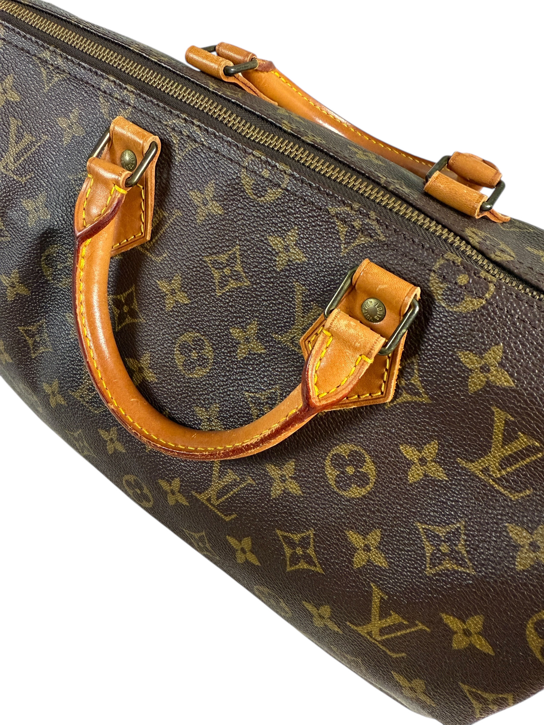Sac Louis Vuitton marron taille Moyenne - Vue côté