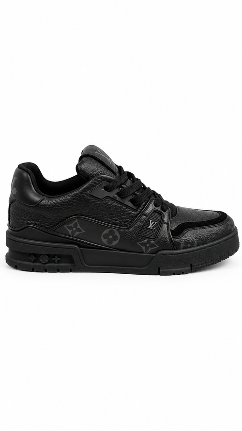 Sneakers Louis Vuitton LV Trainer Triple Black Monogram - Noir - Pointure 40